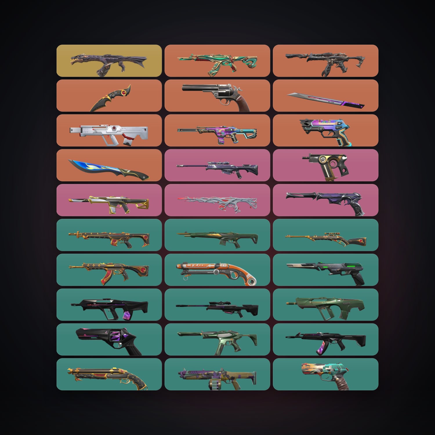Valorant account: BR Gold 1 locker — 3 knives, 60 skins, lvl 209 — 173 LoL champions, 447 LoL skins — HabibiAccounts