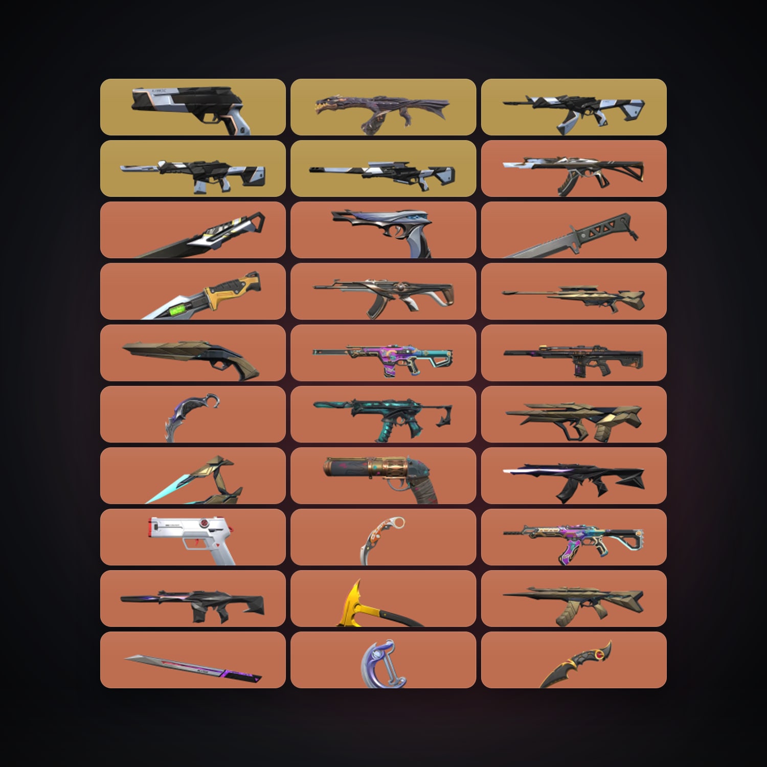 Valorant account: EU Plat 3 locker — 11 knives, 211 skins, lvl 257 — 174 LoL champions, 110 LoL skins — HabibiAccounts