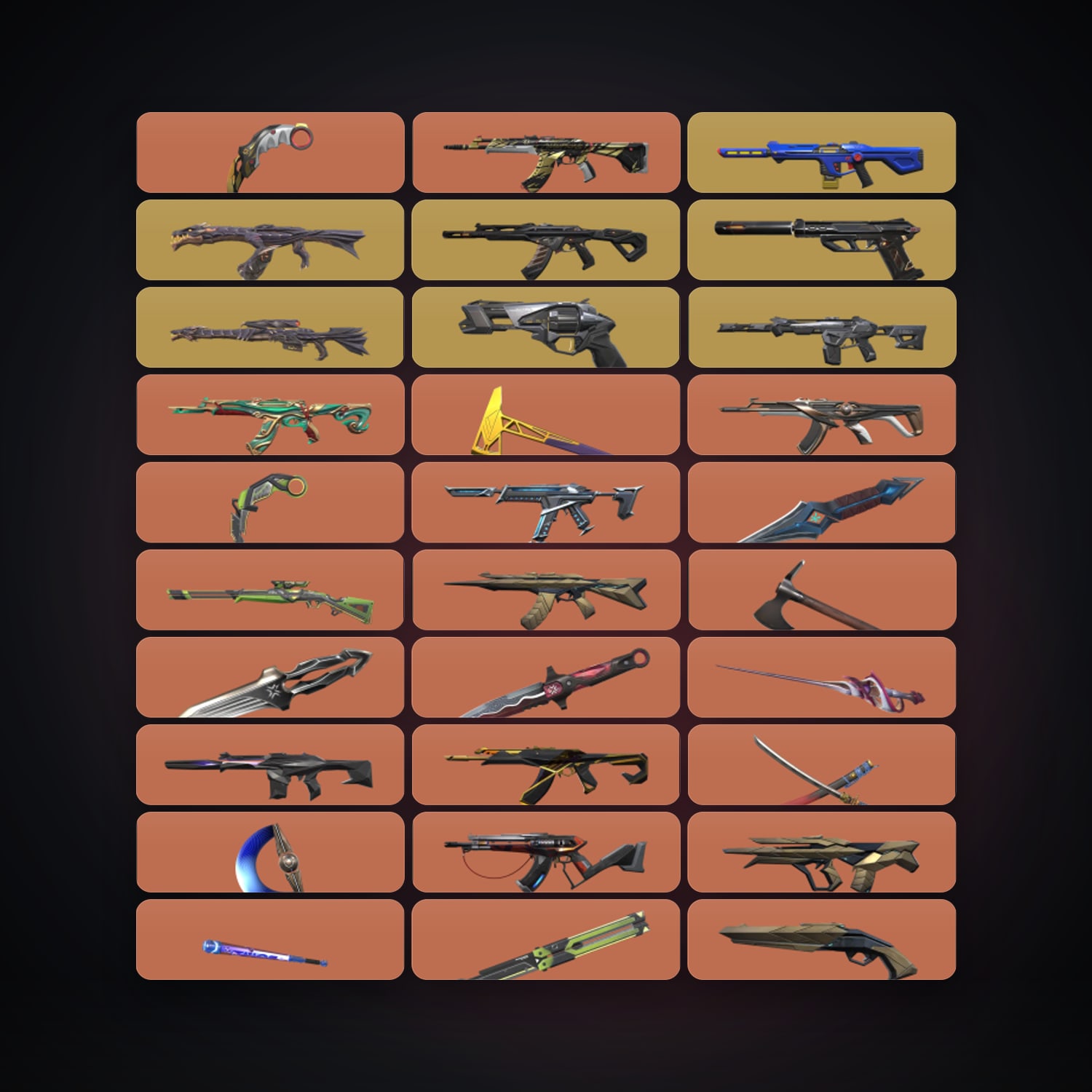 Valorant account: NA Diamond 2 locker — 50 knives, 440 skins, lvl 459 — HabibiAccounts