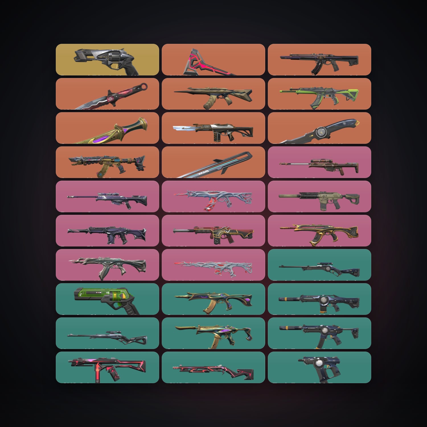 Valorant account: BR Diamond 2 locker — 5 knives, 93 skins, lvl 552 — HabibiAccounts