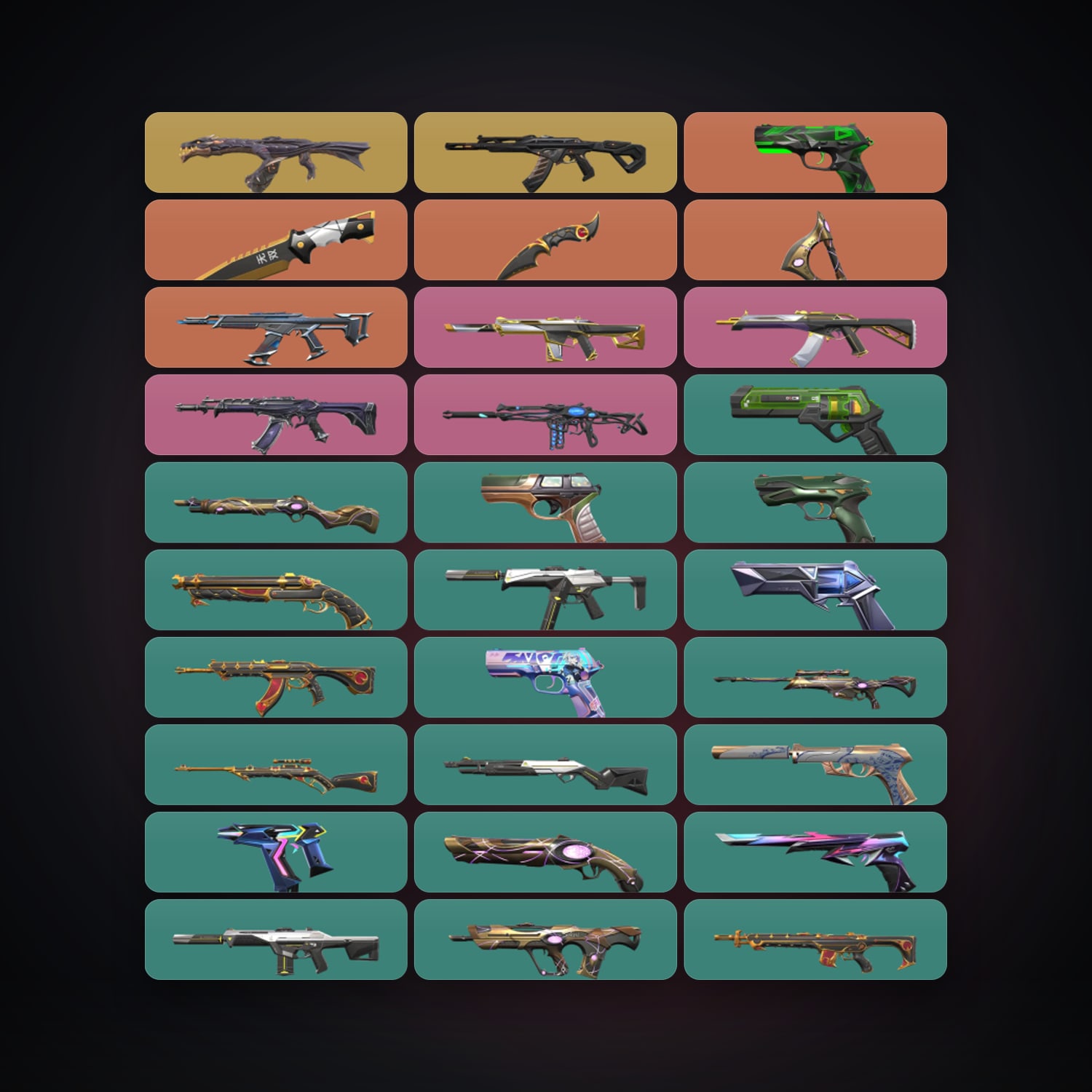Valorant account: BR Plat 2 locker — 3 knives, 73 skins, lvl 389 — 181 LoL champions, 238 LoL skins — HabibiAccounts