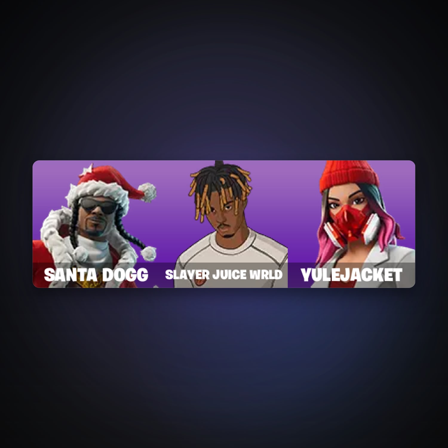 Fortnite account with Santa Dogg & Slayer Juice WRLD — 3 skins — 200 V-Bucks — lvl 149 — HabibiAccounts