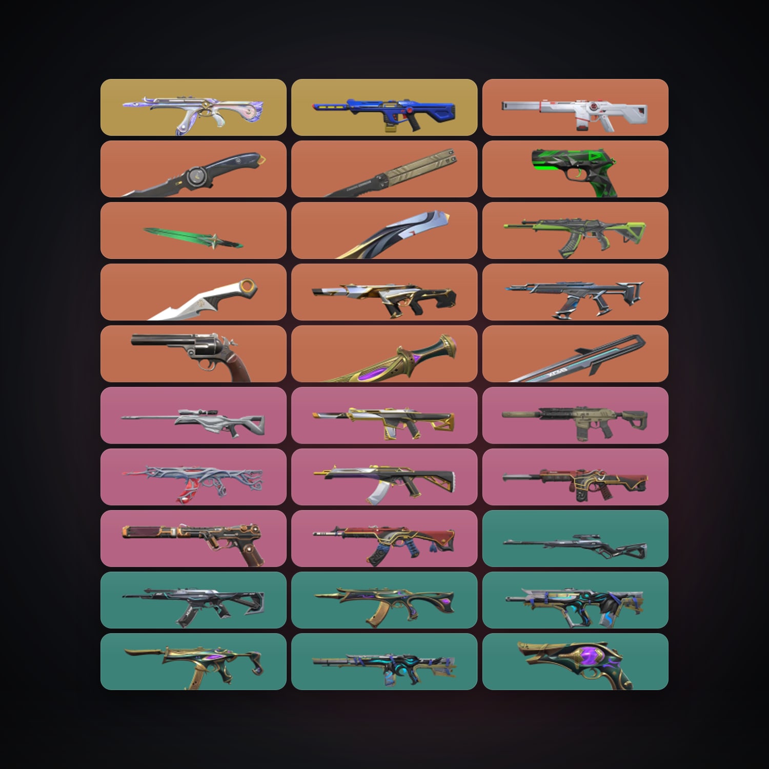 Valorant account: BR Plat 1 locker — 7 knives, 105 skins, lvl 250 — 74 LoL champions, 14 LoL skins — HabibiAccounts