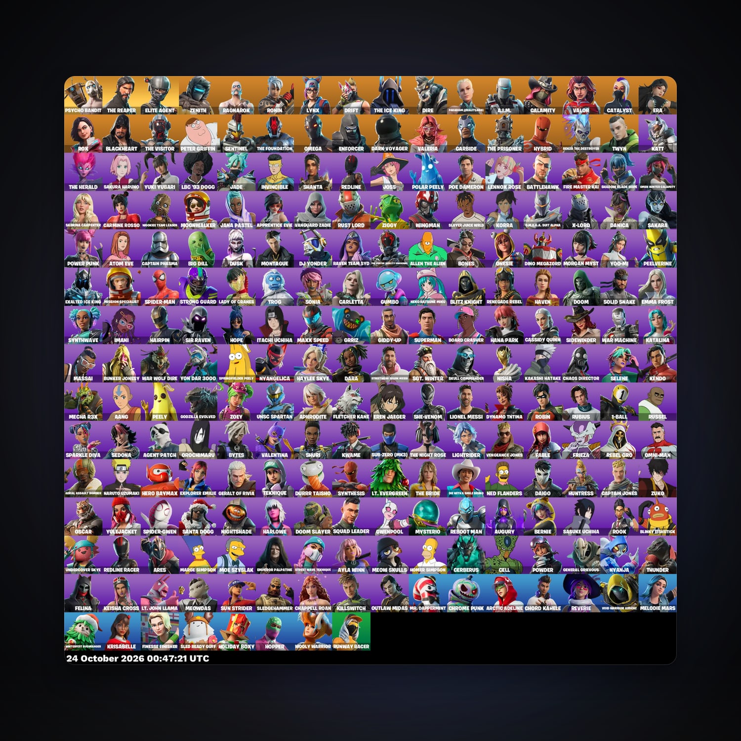 Fortnite account with Elite Agent & The Reaper — 232 skins — 1.4K V-Bucks — lvl 2150 — HabibiAccounts