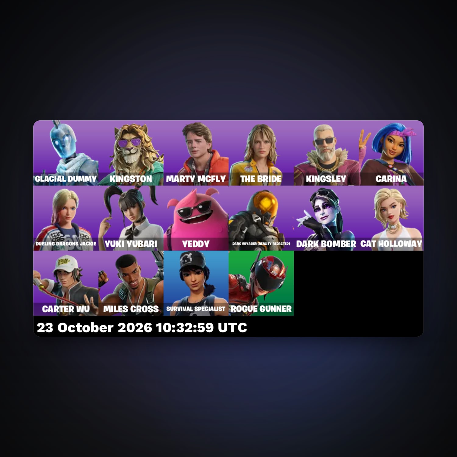 Fortnite account with Glacial Dummy & Kingston — 16 skins — 200 V-Bucks — lvl 463 — HabibiAccounts
