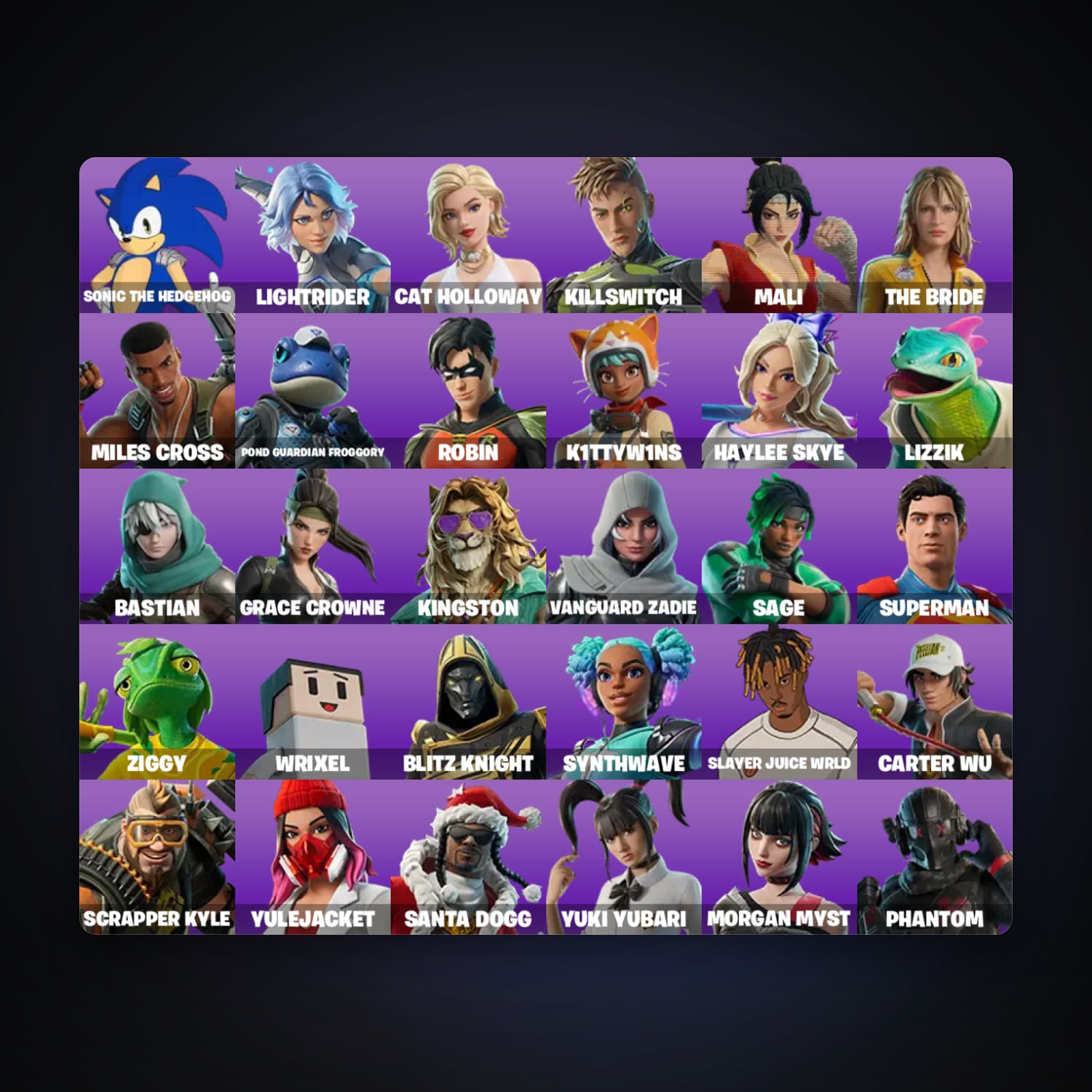 Fortnite account with Sonic the Hedgehog & Lightrider — 32 skins — 1K V-Bucks — lvl 900 — HabibiAccounts