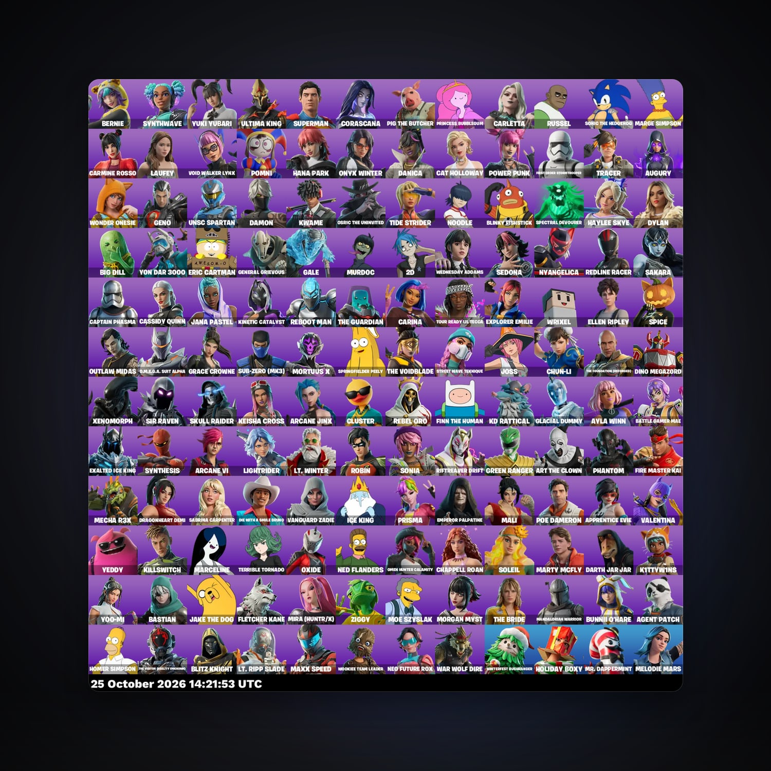 Fortnite account with Superman & Russel — 144 skins — 400 V-Bucks — lvl 1091 — HabibiAccounts