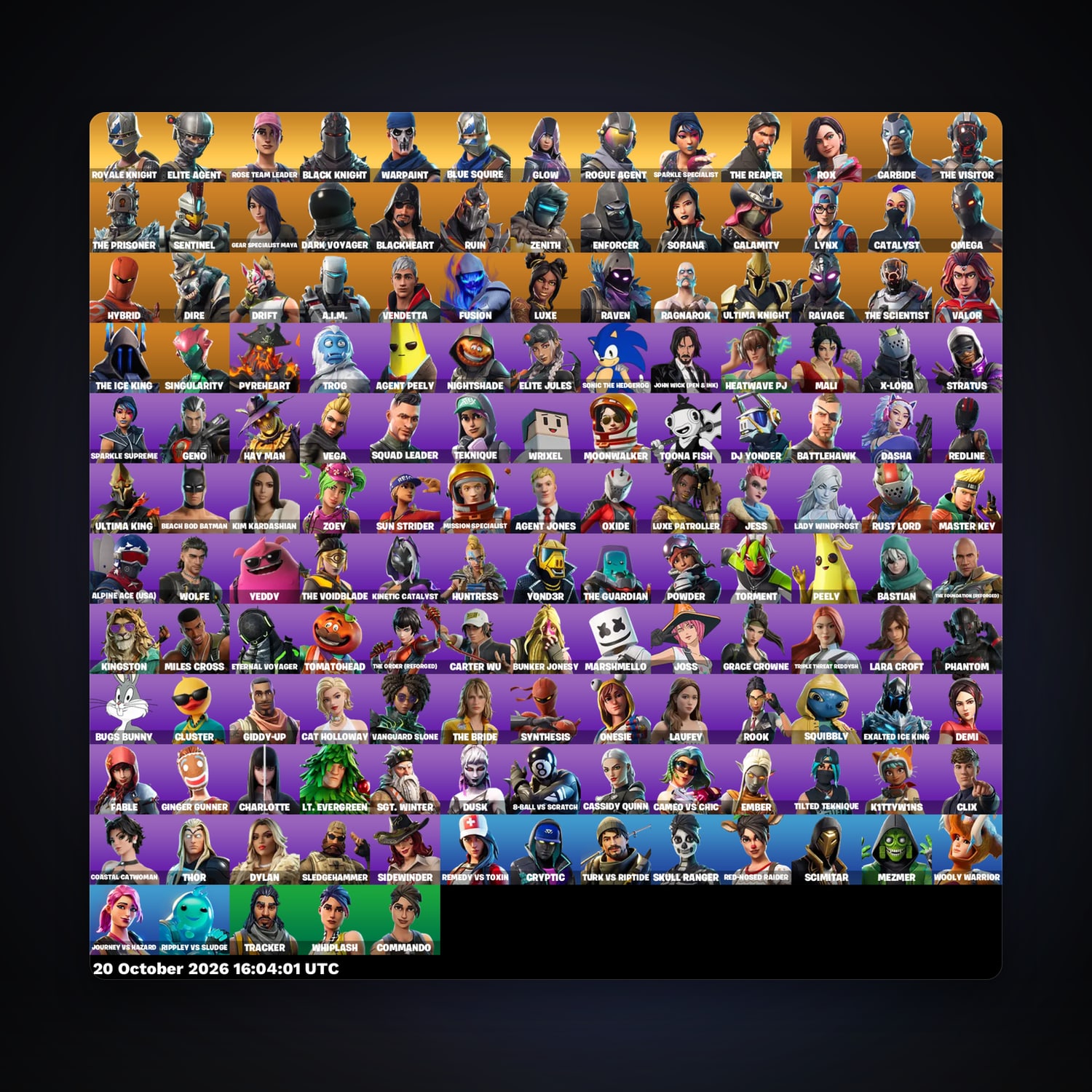 Fortnite account with Black Knight & Sparkle Specialist — 148 skins — 1.7K V-Bucks — lvl 2538 — HabibiAccounts