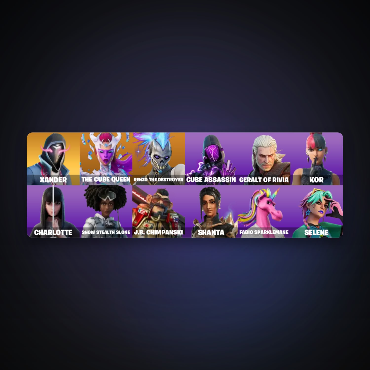 Fortnite account with The Cube Queen & Renzo the Destroyer — 14 skins ...