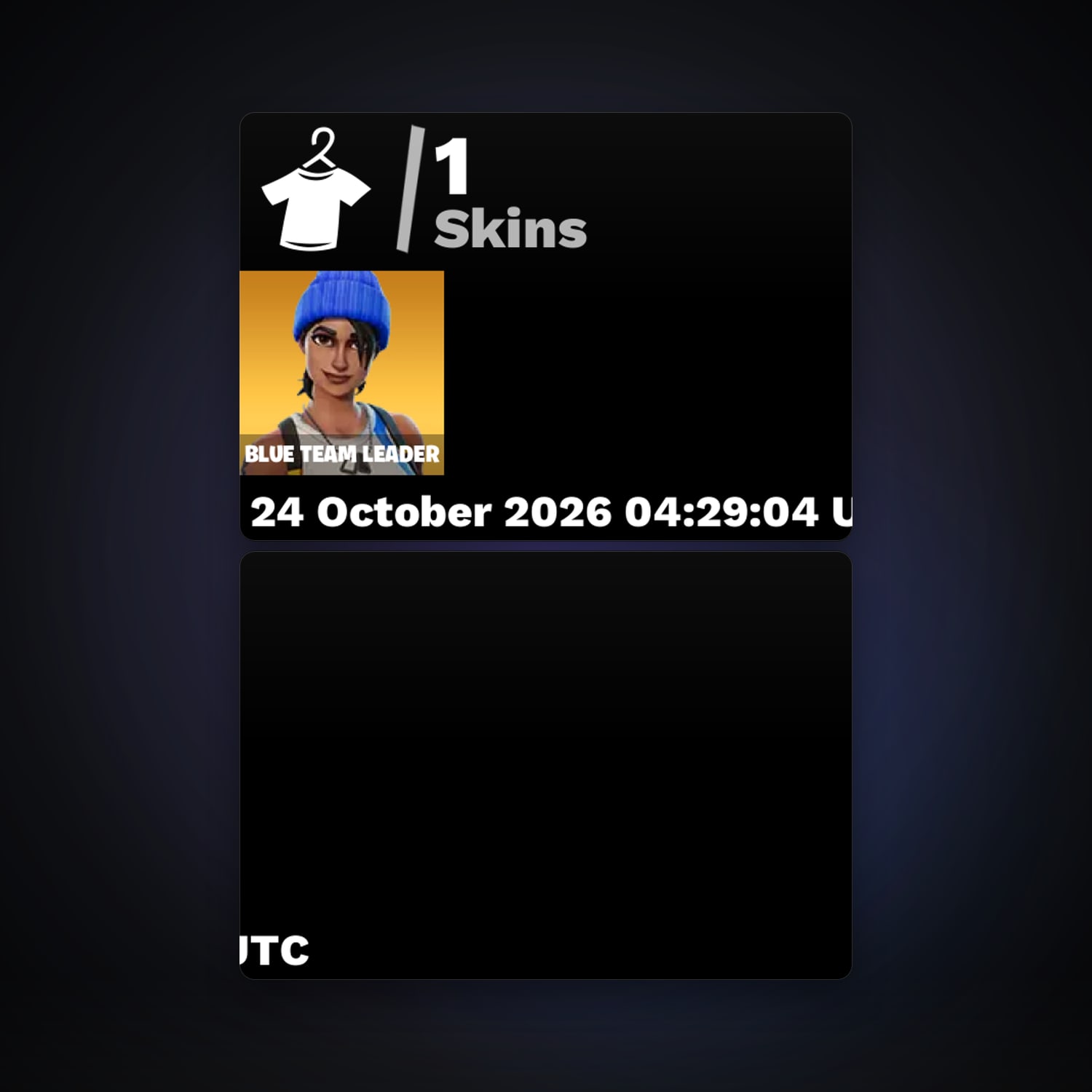 Fortnite account with Blue Team Leader — 1 skin — 100 V-Bucks — lvl 90 ...