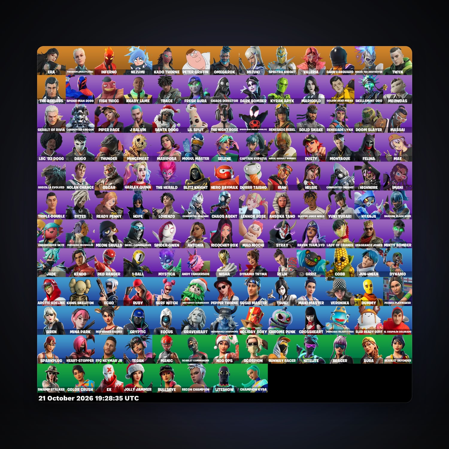 Fortnite account with Era & Paradigm (Reality-659) — 151 skins — 800 V-Bucks — lvl 2011 — HabibiAccounts