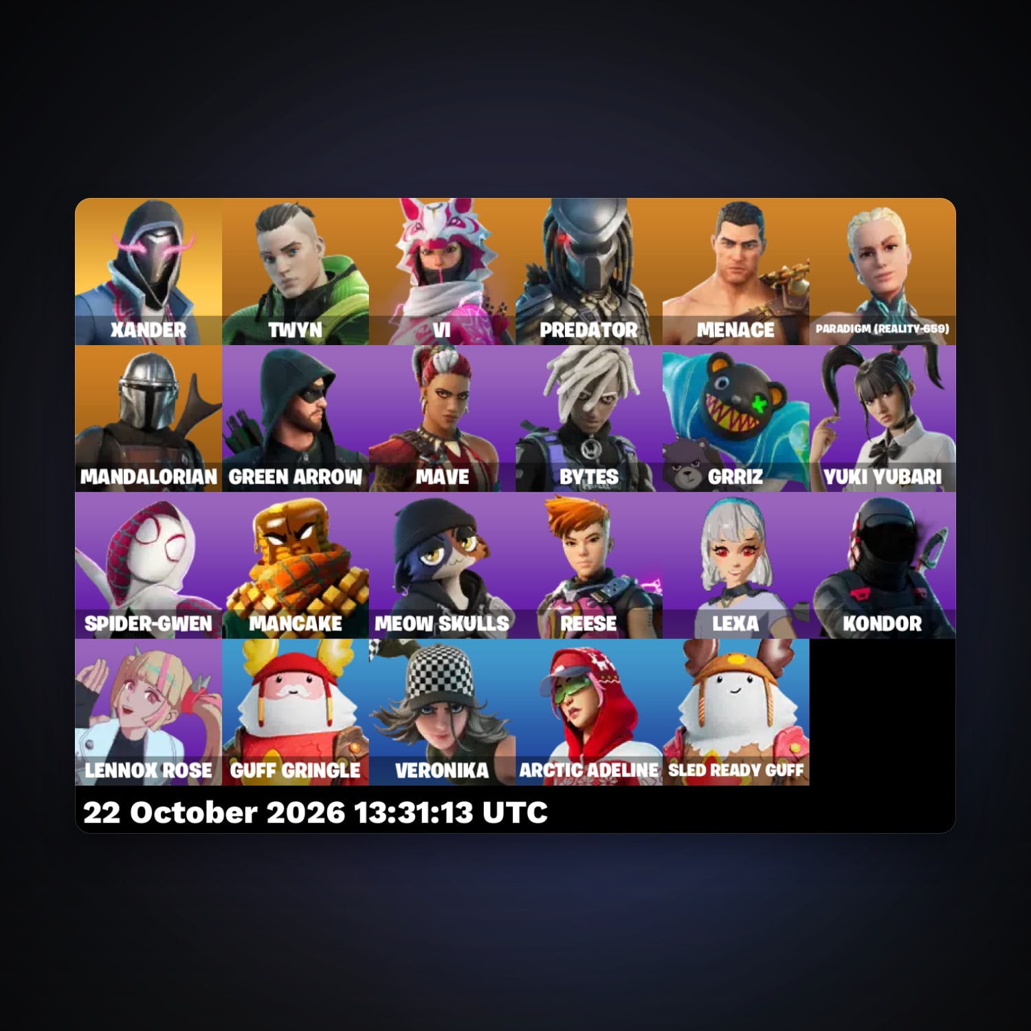 Fortnite account with Twyn & Vi — 23 skins — 450 V-Bucks — lvl 421 — HabibiAccounts