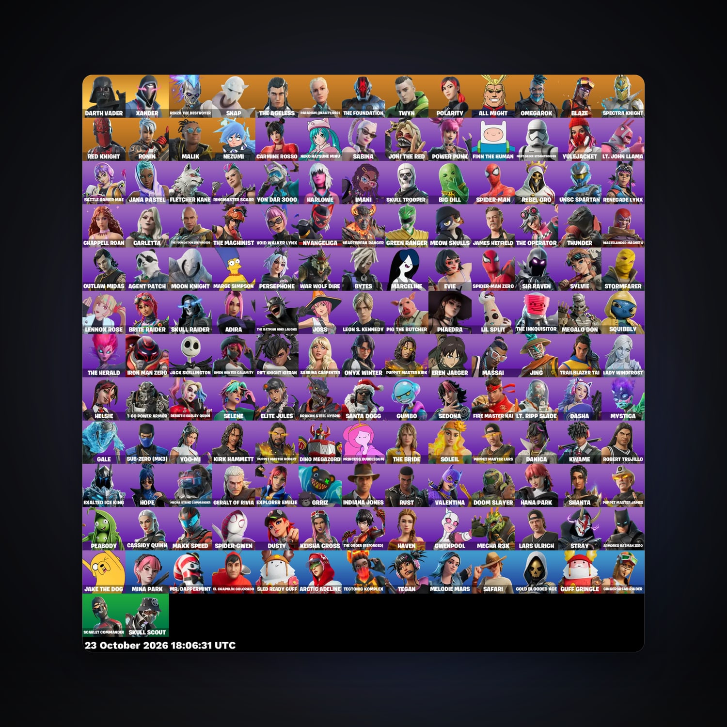 Fortnite account with Renzo the Destroyer & Snap — 158 skins — 4.8K V-Bucks — lvl 1313 — HabibiAccounts