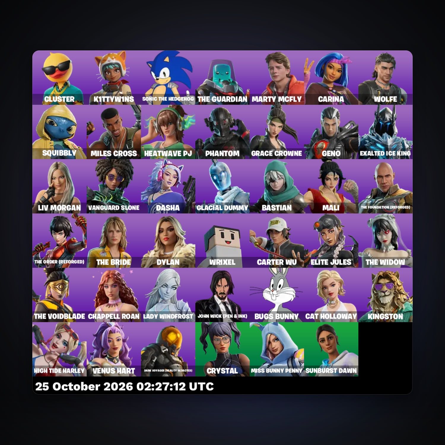 Fortnite account with Sonic the Hedgehog & Cluster — 41 skins — lvl 555 — HabibiAccounts