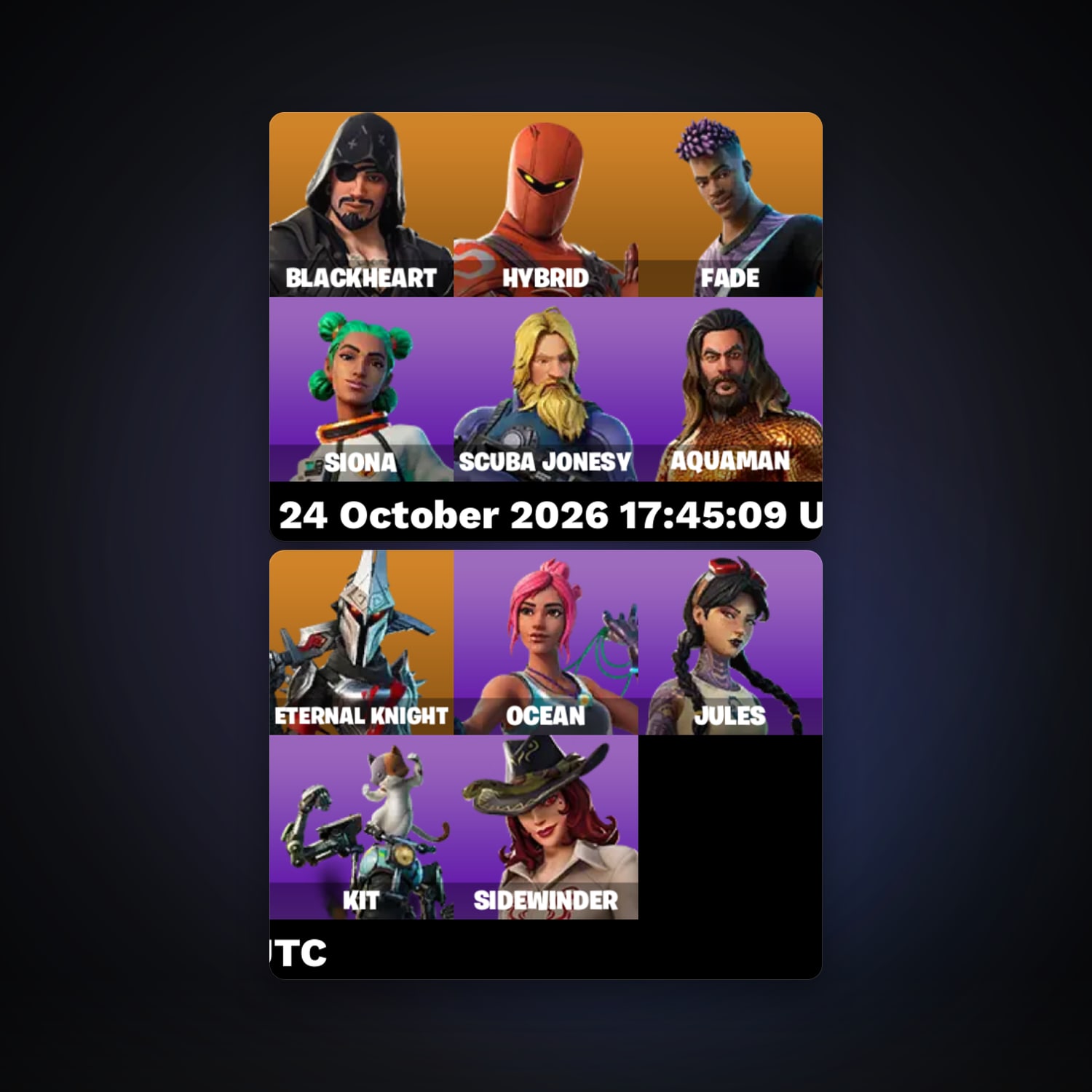 Fortnite account with Blackheart & Hybrid — 11 skins — 500 V-Bucks — lvl 492 — HabibiAccounts