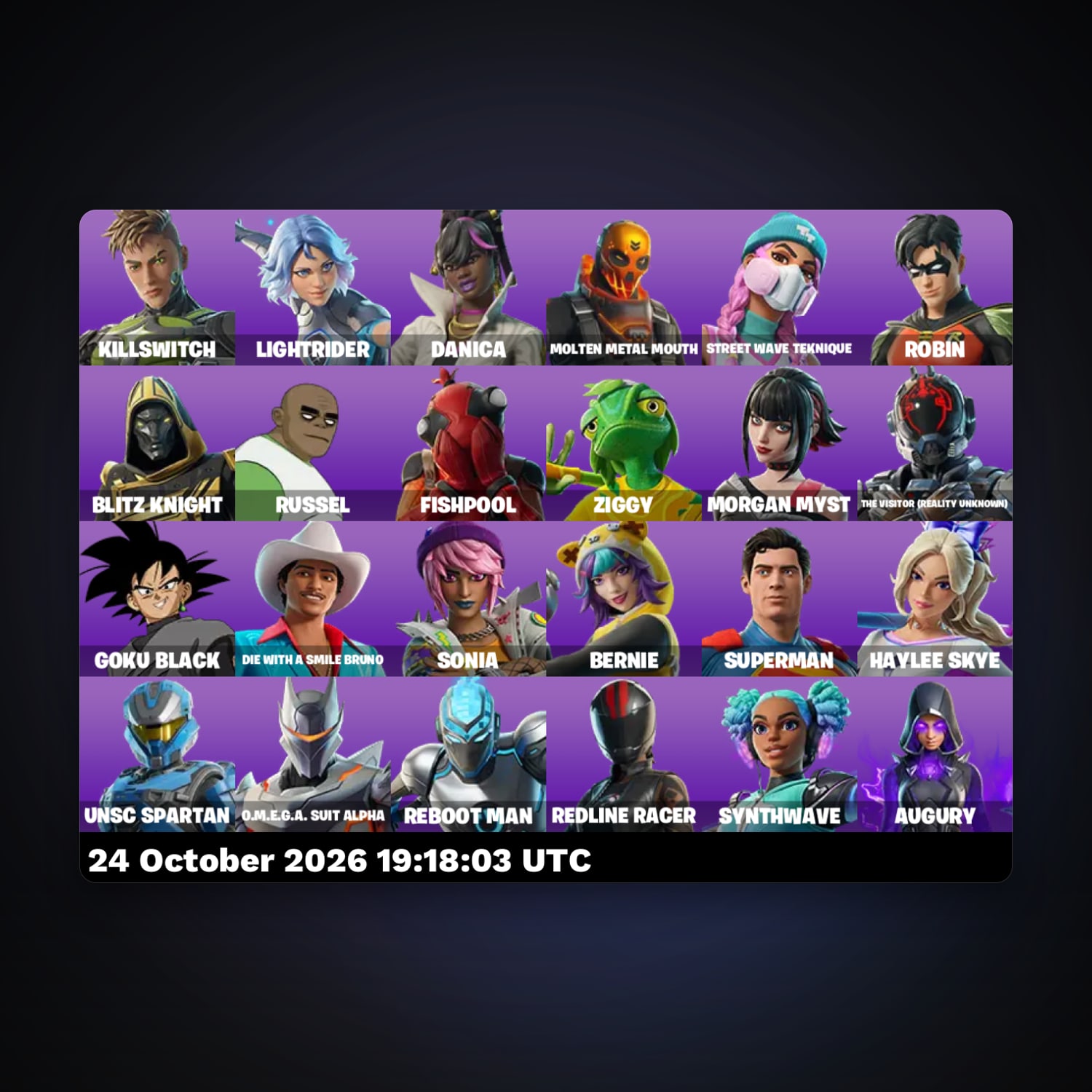 Fortnite account with Robin & Russel — 24 skins — lvl 173 — HabibiAccounts