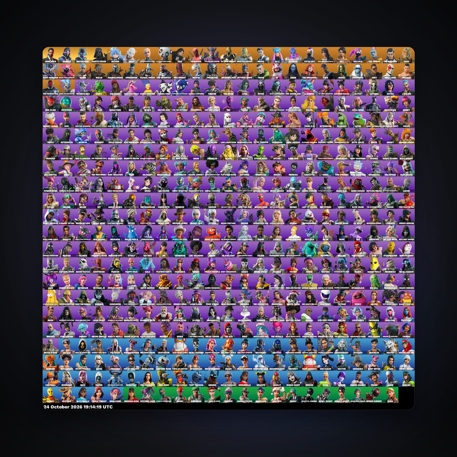 Fortnite account with Midas & Deadpool — 505 skins — 50 V-Bucks — lvl 4636 — HabibiAccounts