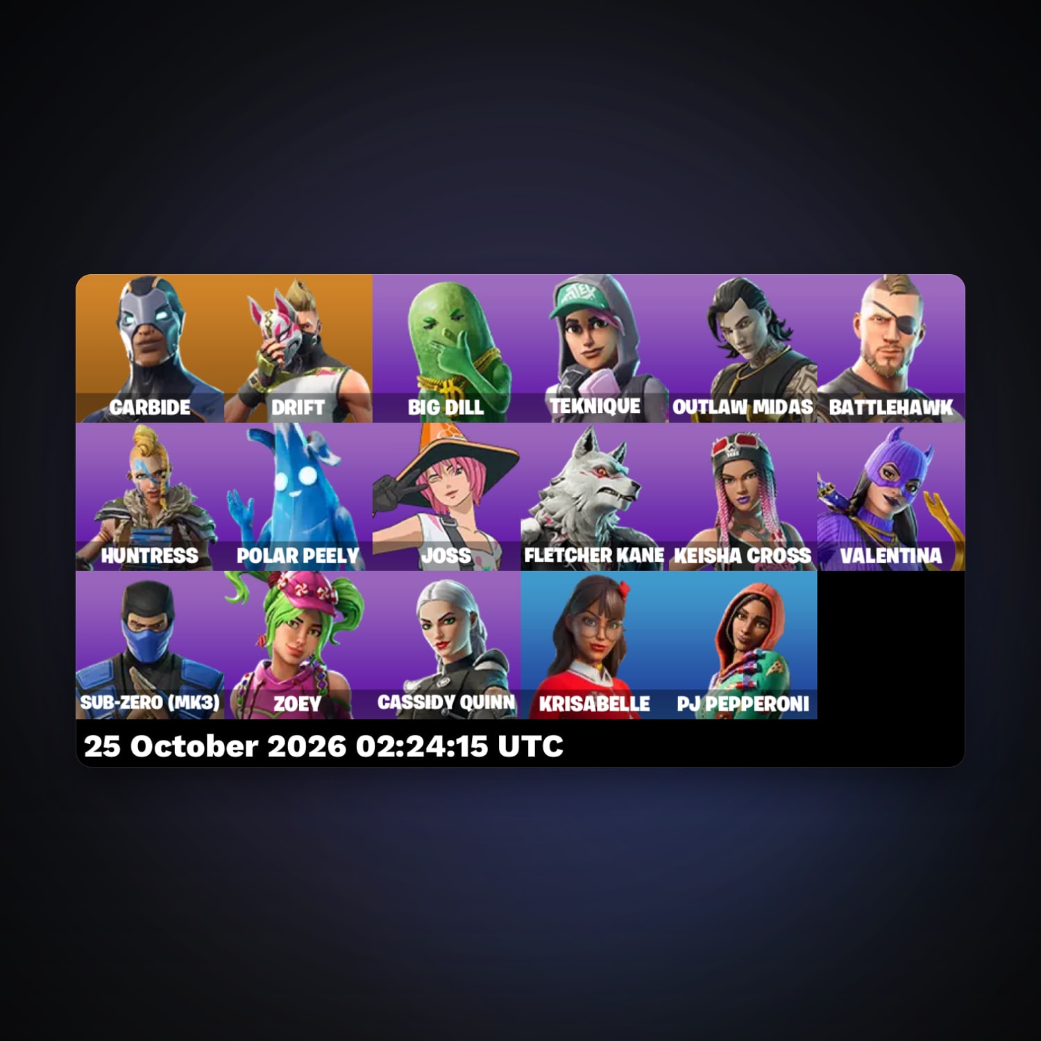 Fortnite account with Carbide & Drift — 17 skins — 300 V-Bucks — lvl 509 — HabibiAccounts