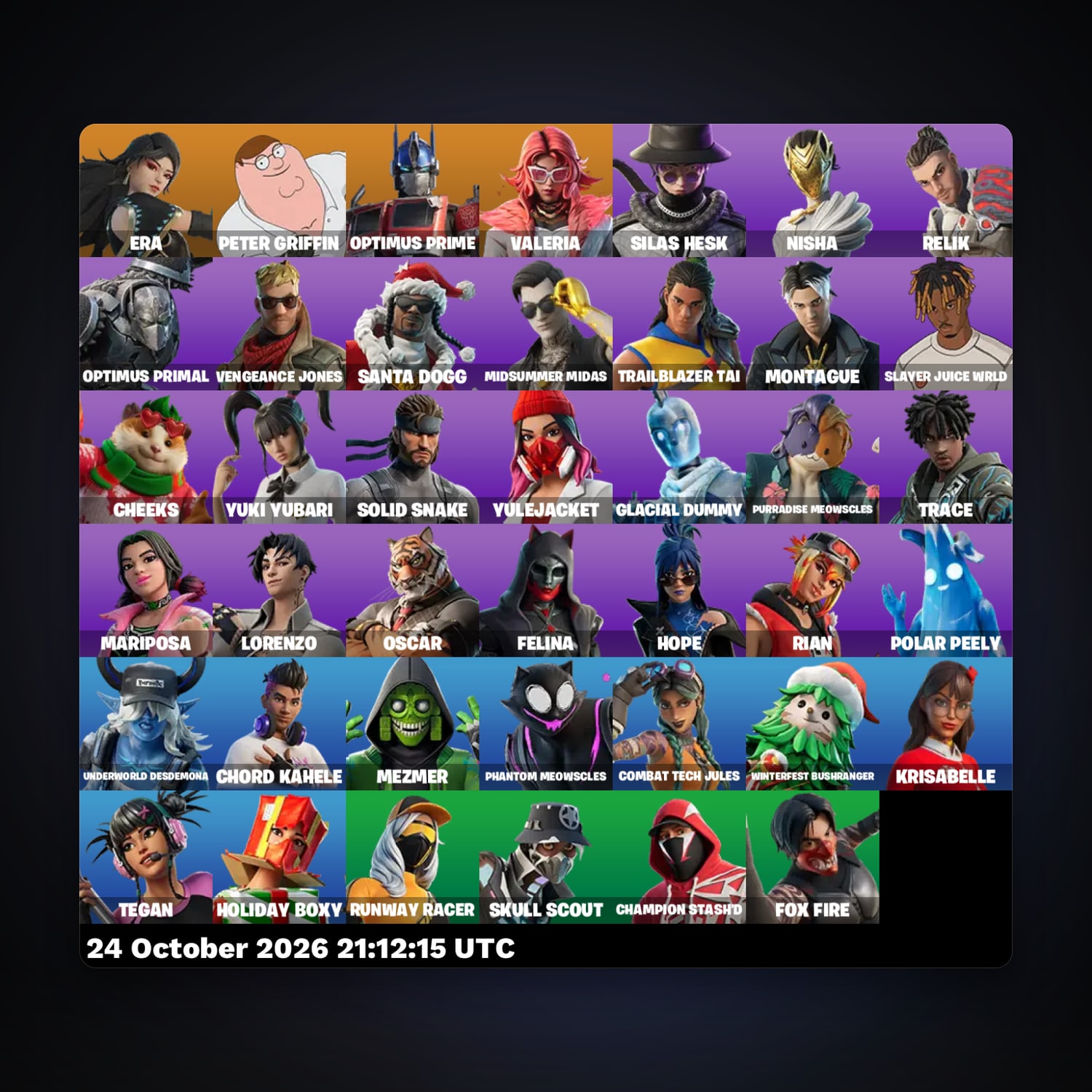 Fortnite account with Era & Peter Griffin — 41 skins — 700 V-Bucks — lvl 1085 — HabibiAccounts
