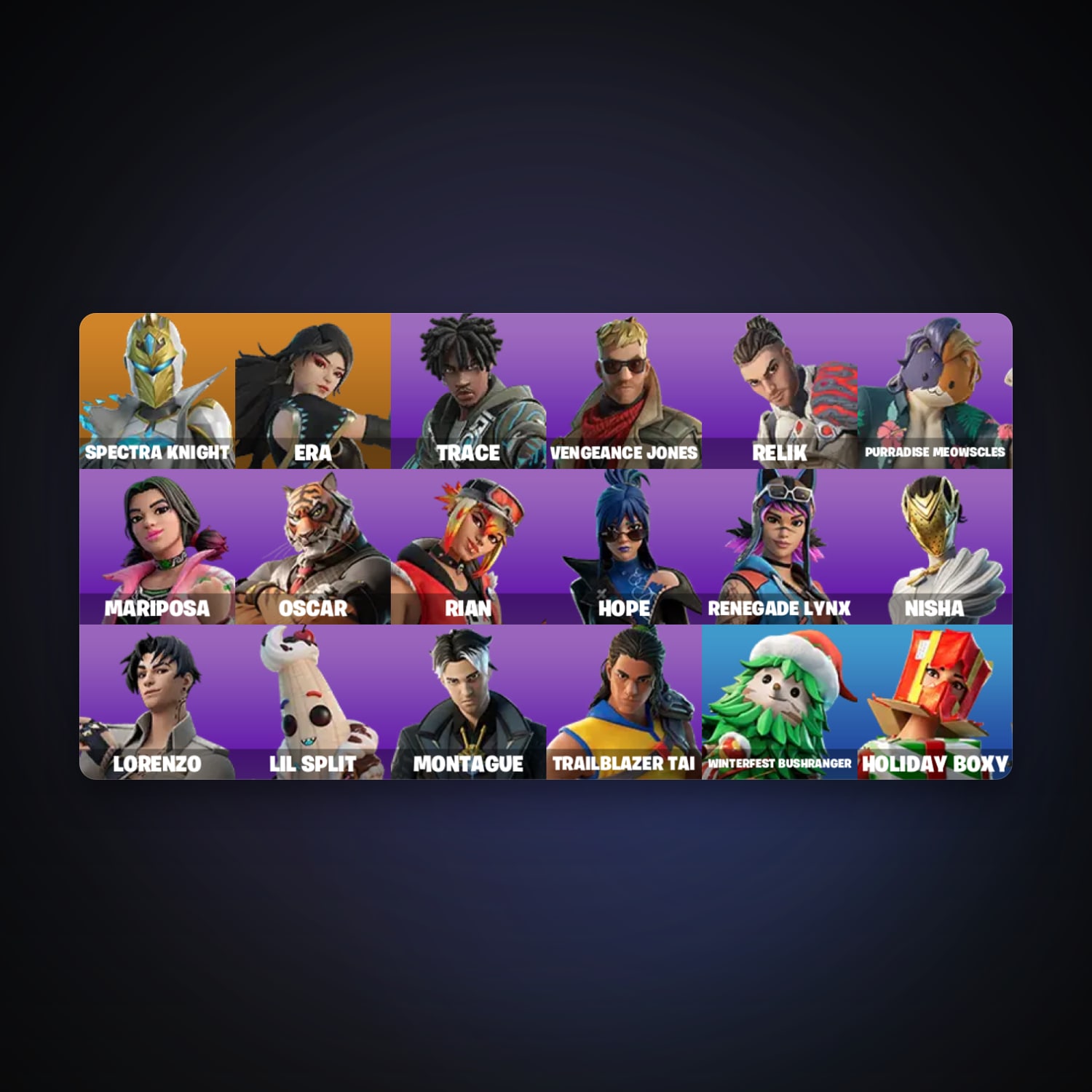 Fortnite account with Spectra Knight & Era — 19 skins — 200 V-Bucks — lvl 338 — HabibiAccounts