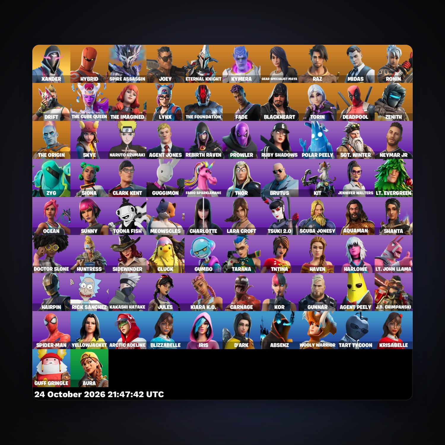 Fortnite account with Drift & Midas — 82 skins — 1.9K V-Bucks — lvl 1460 — HabibiAccounts