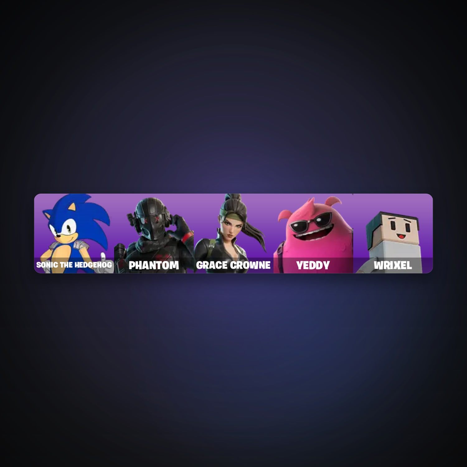 حساب فورتنايت Sonic the Hedgehog وPhantom، لوكر 5 سكن، 200 فيبوكس، لفل 88، 40 فوز — HabibiAccounts