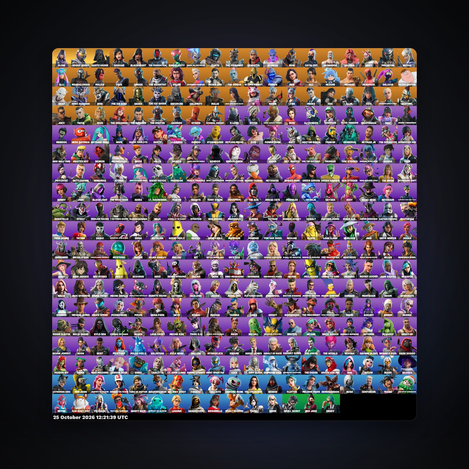 Fortnite account with Rogue Agent & Glow — 357 skins — lvl 3052 — HabibiAccounts