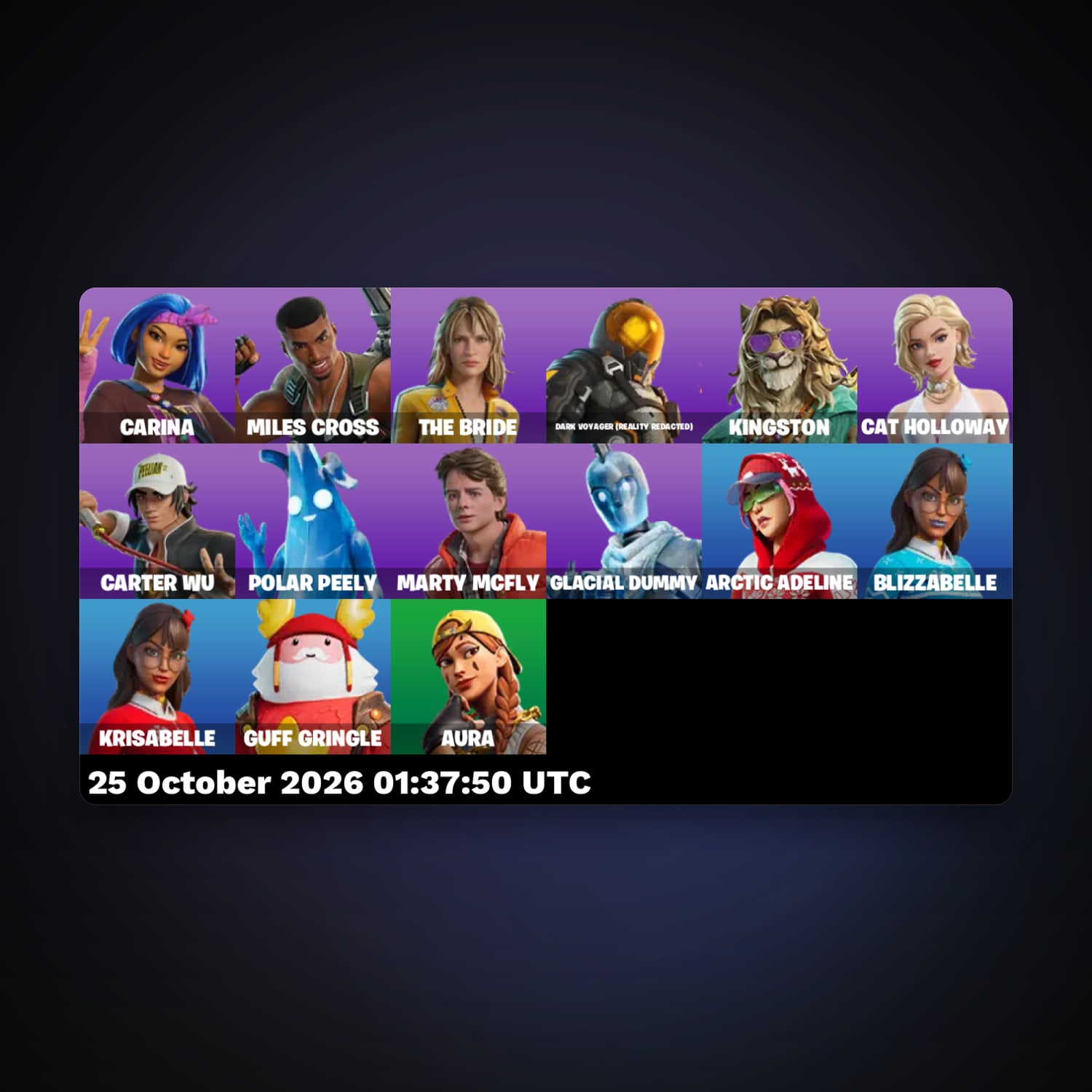 Fortnite account with Carina & Miles Cross — 15 skins — 100 V-Bucks — lvl 334 — HabibiAccounts