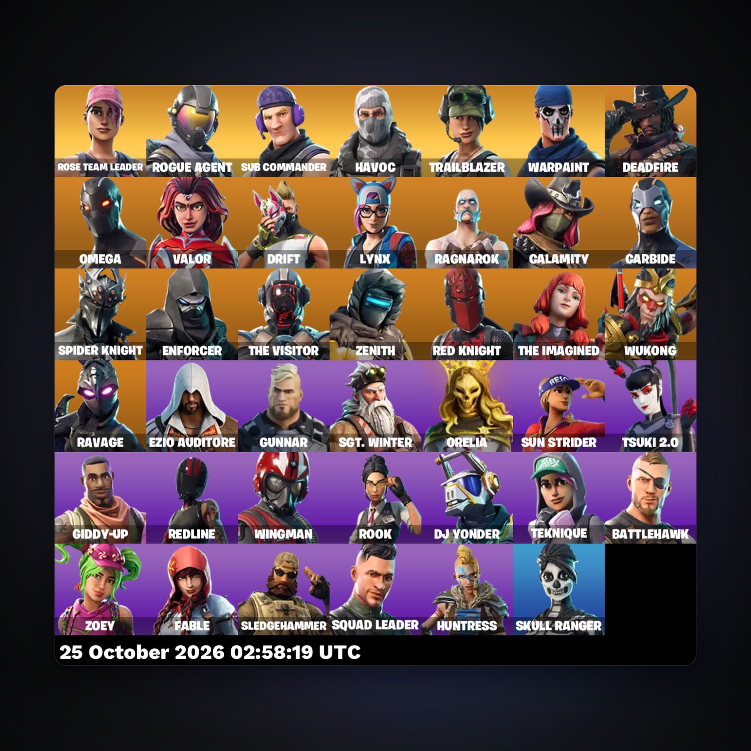 Fortnite account with Rogue Agent & Omega — 41 skins — 350 V-Bucks — lvl 493 — HabibiAccounts
