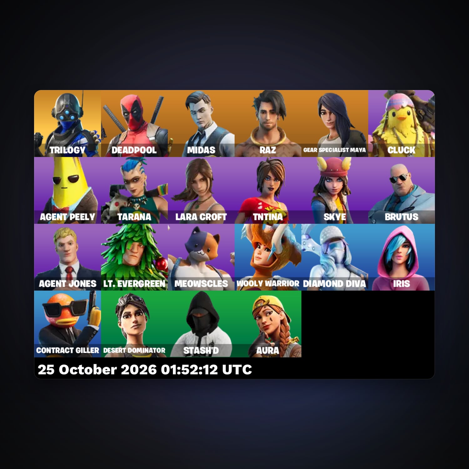 Fortnite account with Midas & Deadpool — 22 skins — 500 V-Bucks — lvl 642 — HabibiAccounts
