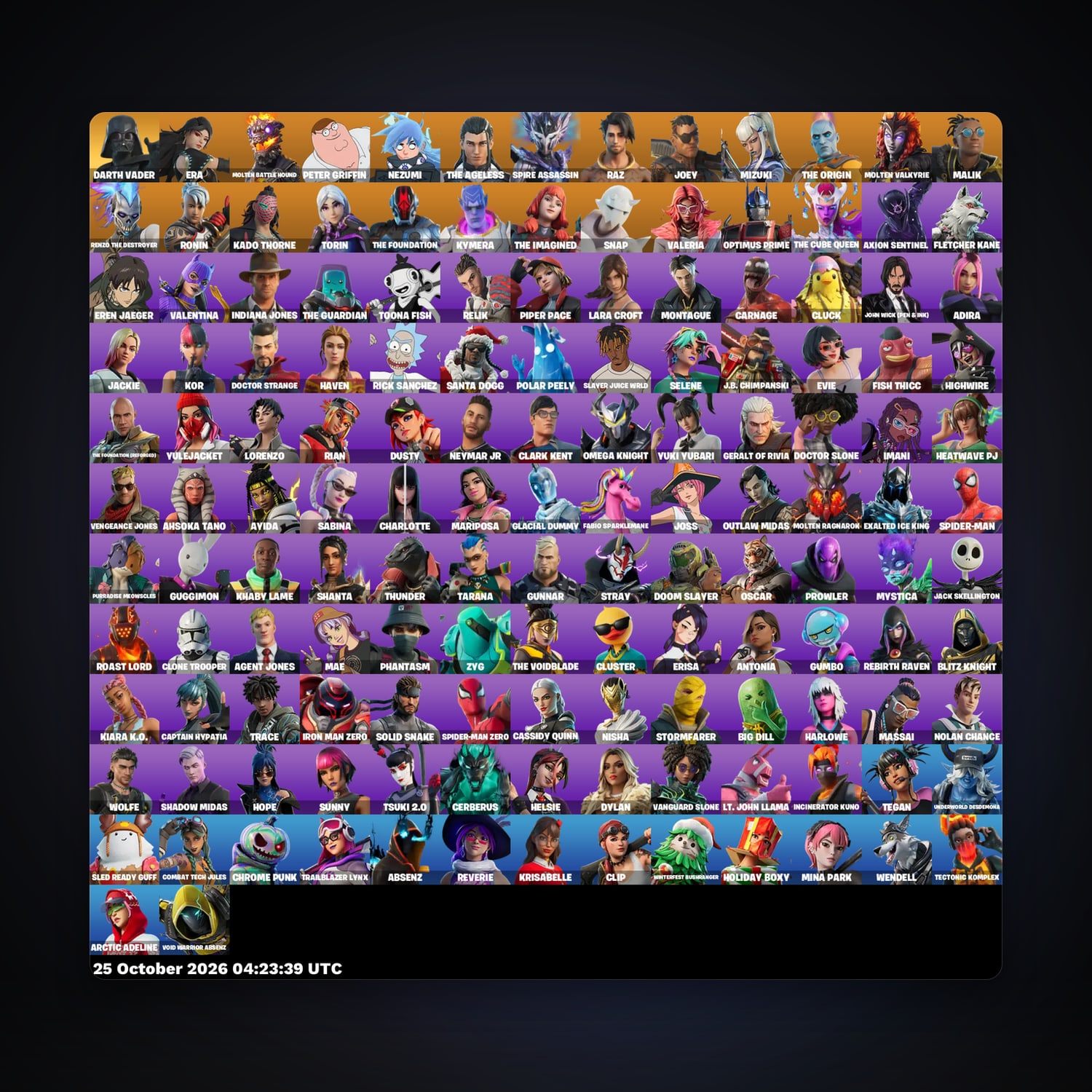 Fortnite account with Era & Peter Griffin — 145 skins — 750 V-Bucks — lvl 2386 — HabibiAccounts