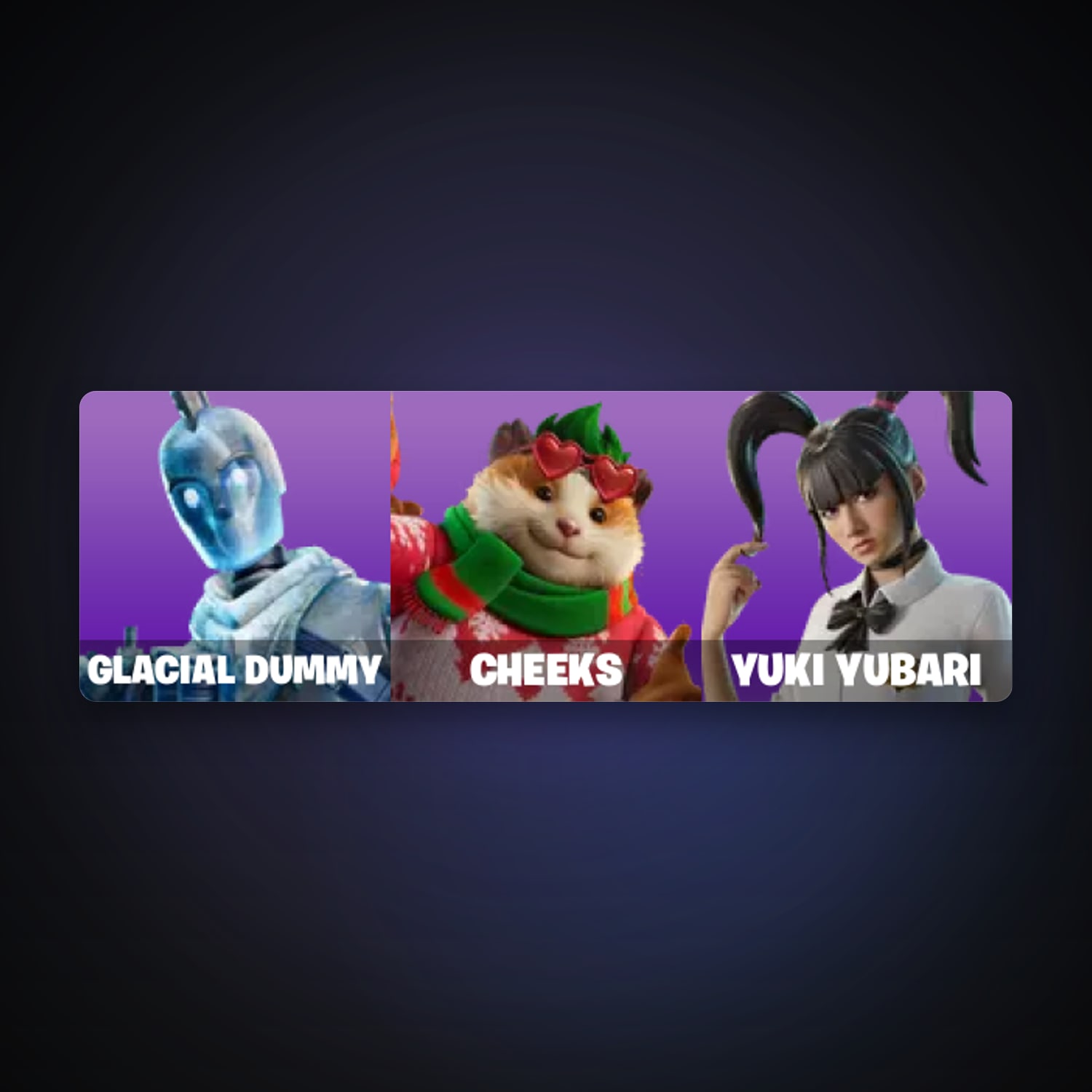 Fortnite account with Glacial Dummy & Cheeks — 3 skins — 500 V-Bucks — lvl 365 — HabibiAccounts