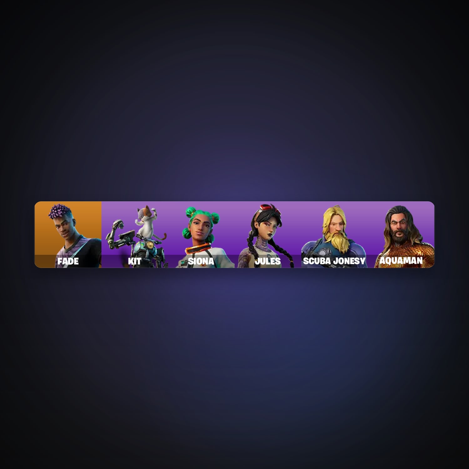 Fortnite account with Fade & Aquaman — 8 skins — 300 V-Bucks — lvl 410 — HabibiAccounts