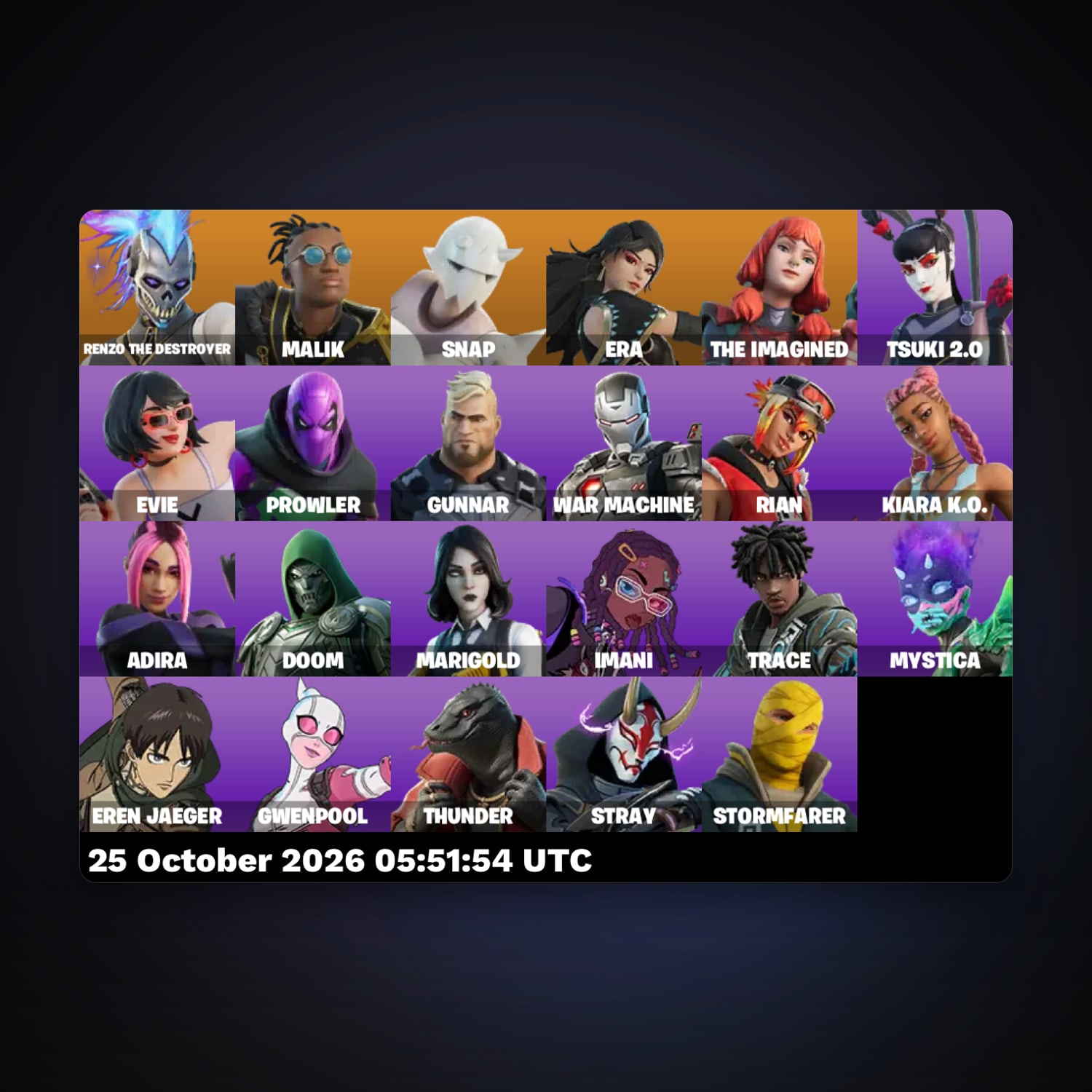 Fortnite account with Renzo the Destroyer & Malik — 23 skins — 350 V-Bucks — lvl 394 — HabibiAccounts