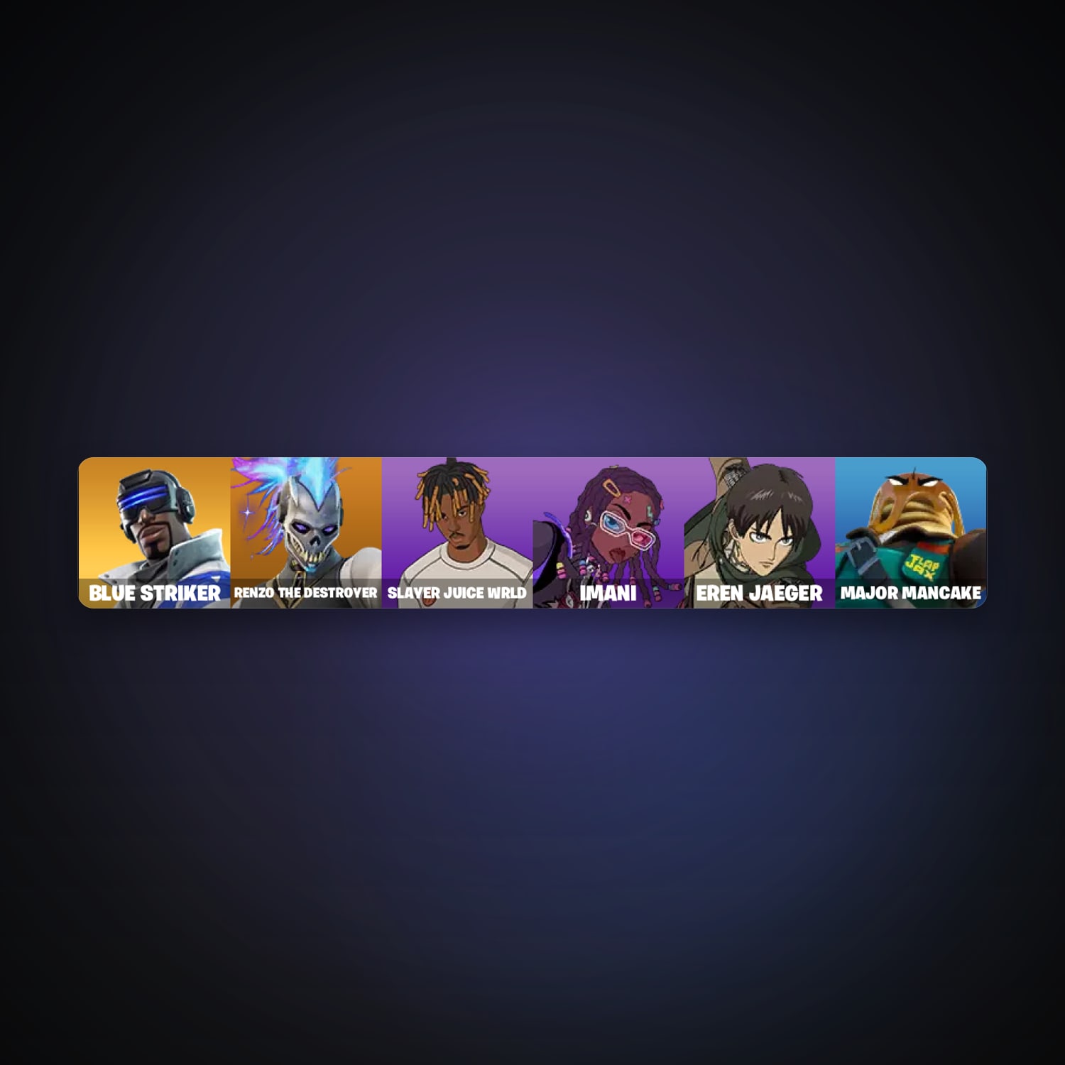 Fortnite account with Blue Striker & Renzo the Destroyer — 6 skins — 50 V-Bucks — lvl 400 — HabibiAccounts