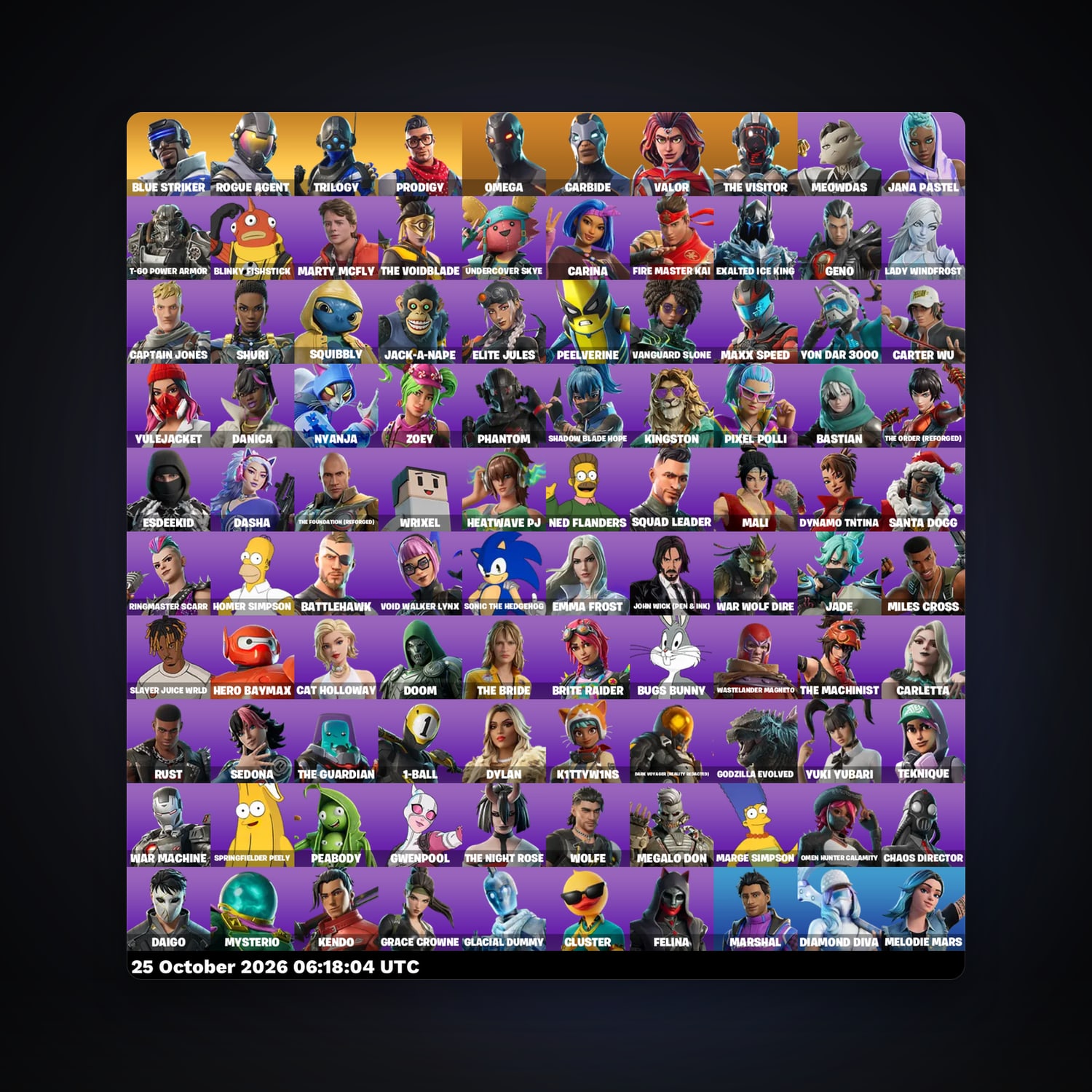 Fortnite account with Omega & Carbide — 100 skins — lvl 1591 — HabibiAccounts