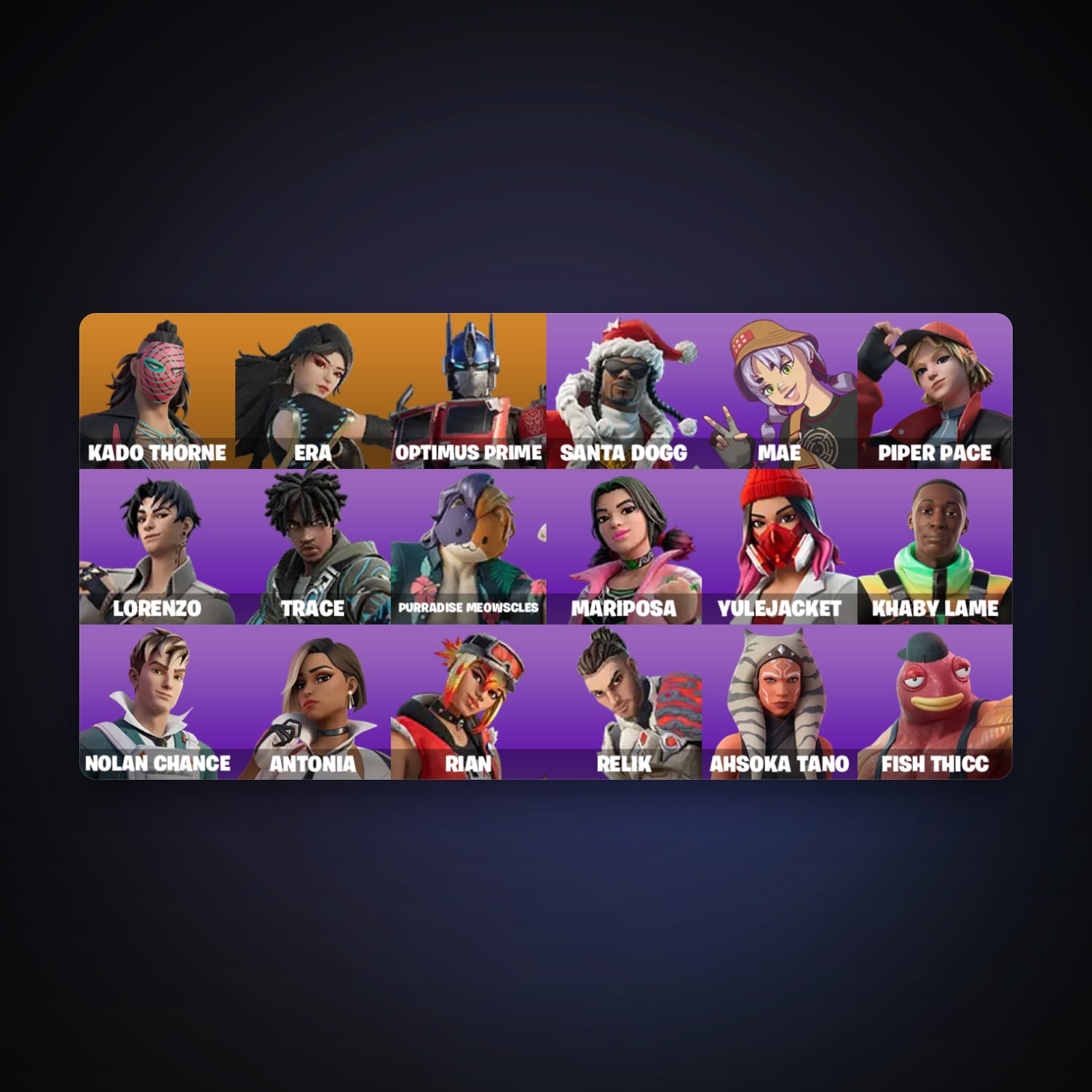 Fortnite account with Kado Thorne & Era — 20 skins — 500 V-Bucks — lvl 445 — HabibiAccounts