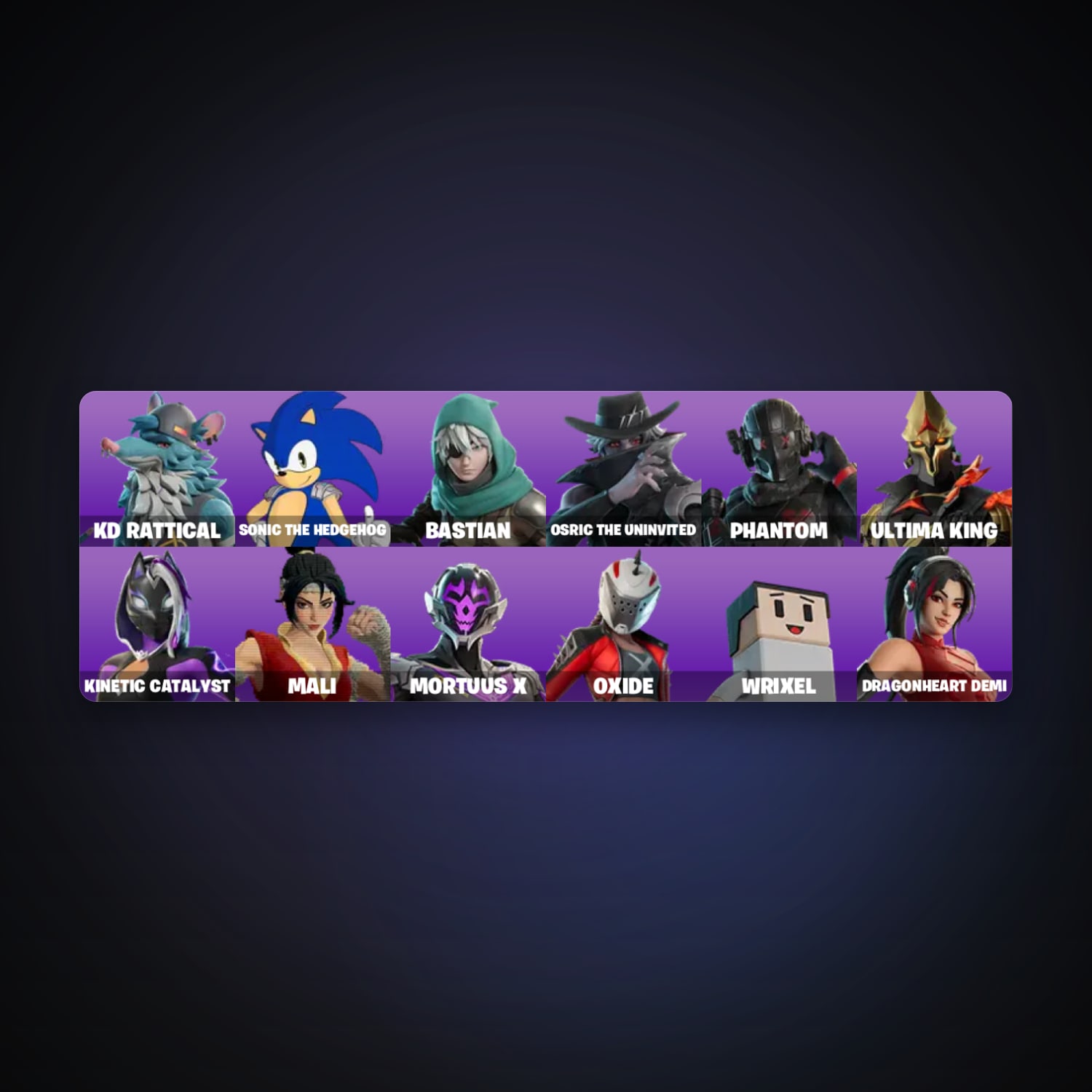 Fortnite account with Sonic the Hedgehog & KD Rattical — 14 skins — 300 V-Bucks — lvl 66 — HabibiAccounts