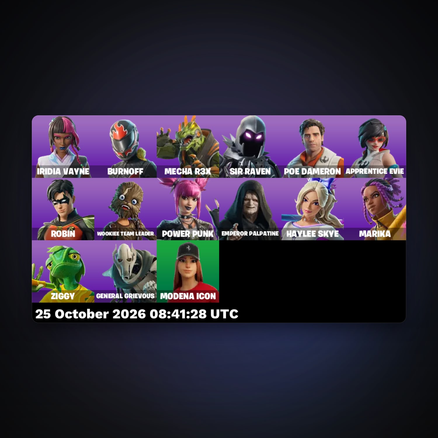 Fortnite account with Poe Dameron & Apprentice Evie — 15 skins — 100 V-Bucks — lvl 162 — HabibiAccounts