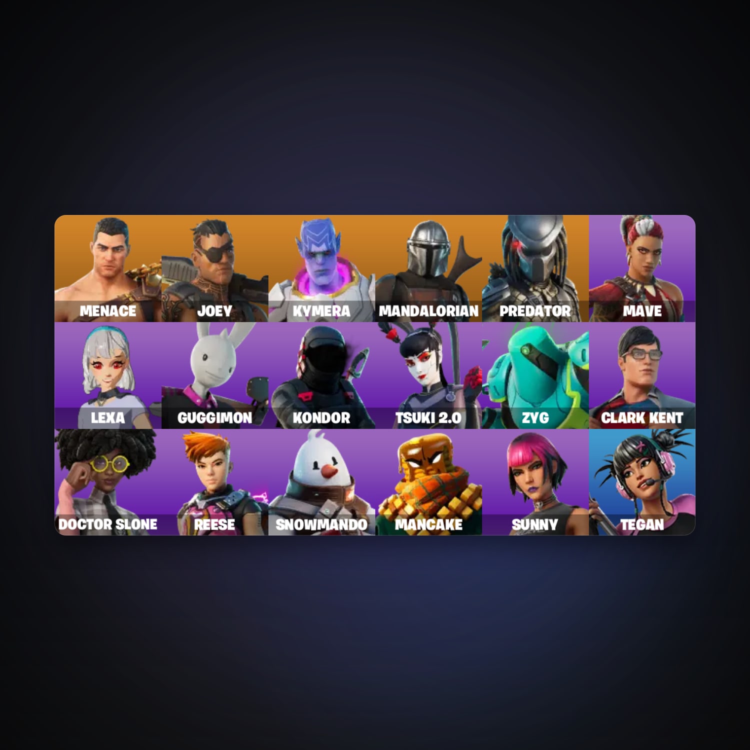 Fortnite account with Menace & Joey — 20 skins — 100 V-Bucks — lvl 502 — HabibiAccounts