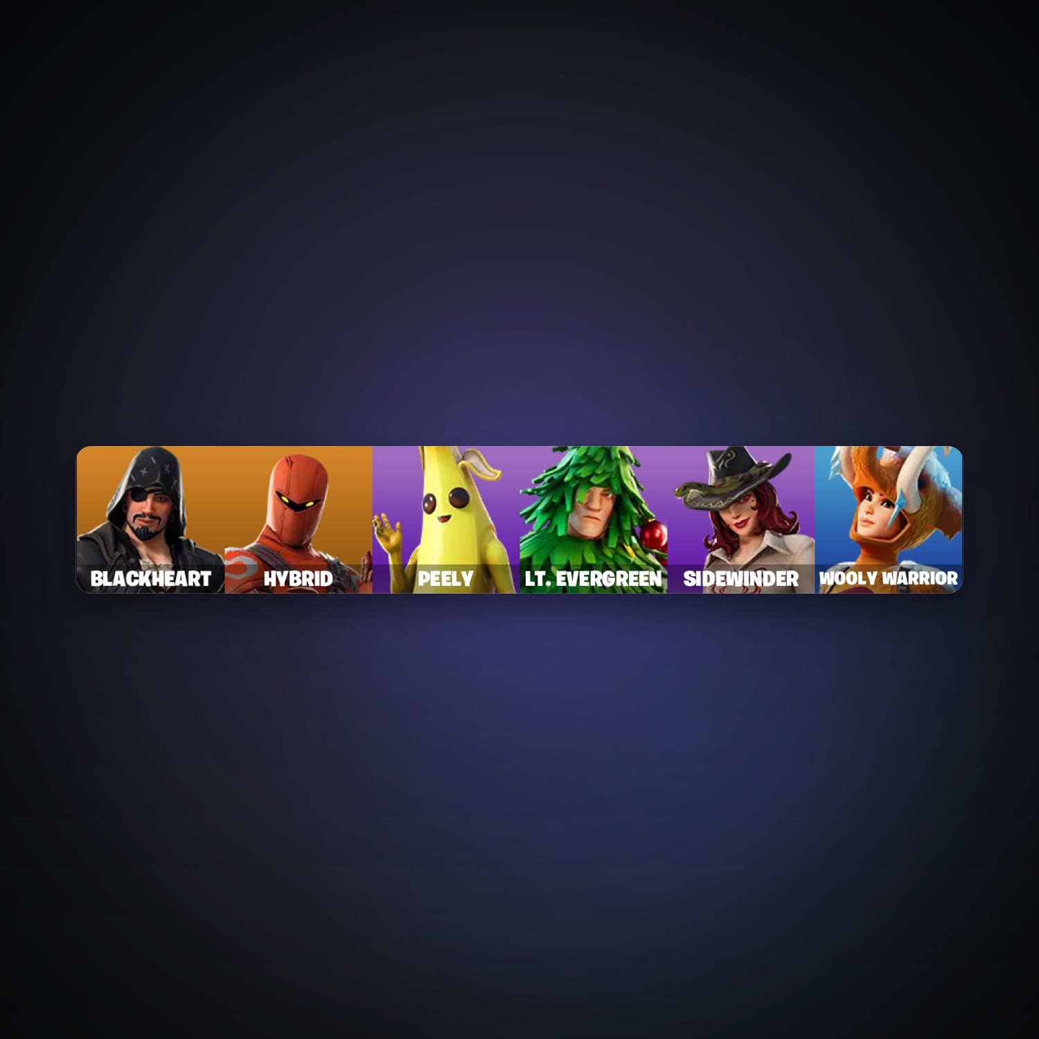 Fortnite account with Peely & Blackheart — 6 skins — 200 V-Bucks — lvl 591 — HabibiAccounts