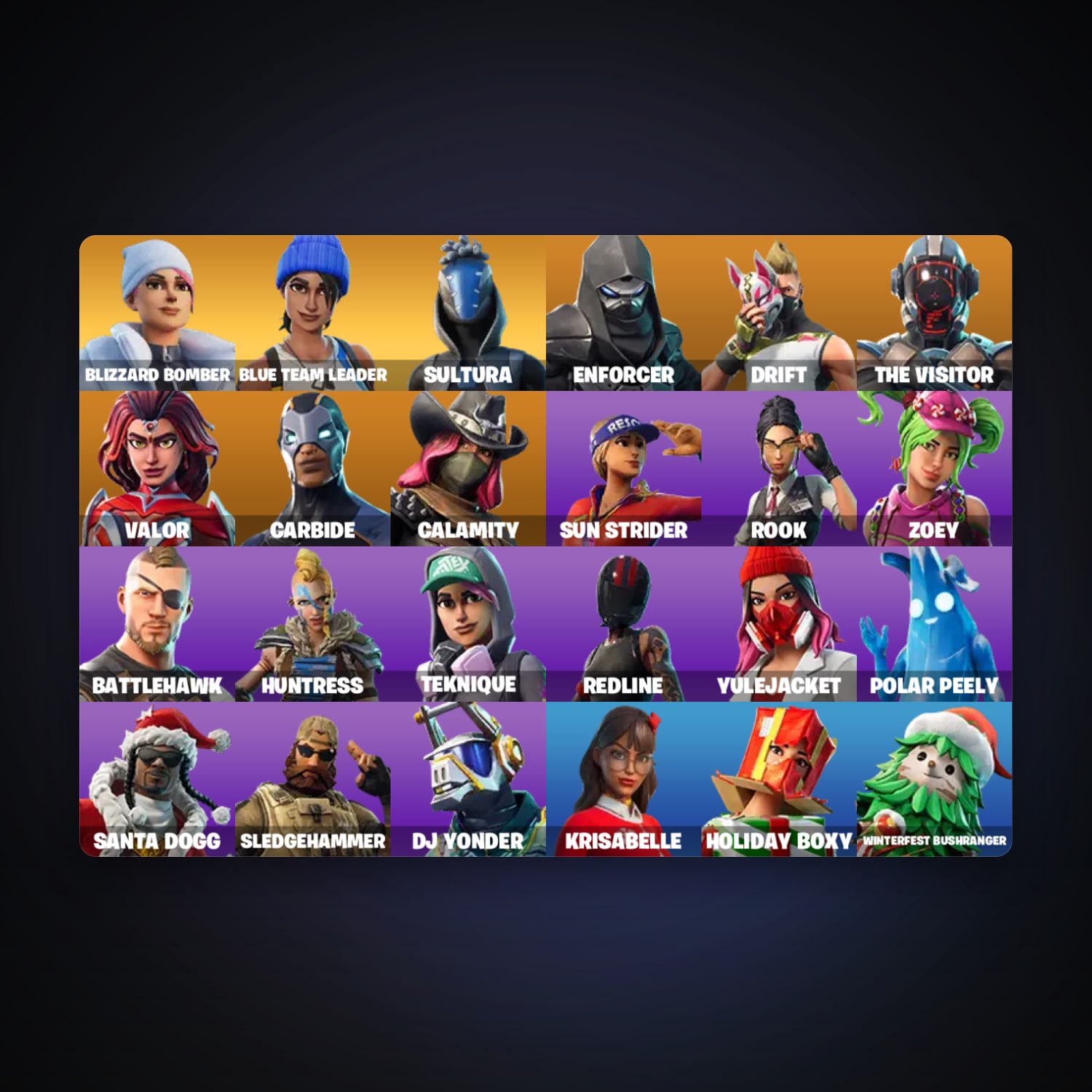 Fortnite account with Carbide & Drift — 26 skins — 850 V-Bucks — lvl 316 — HabibiAccounts