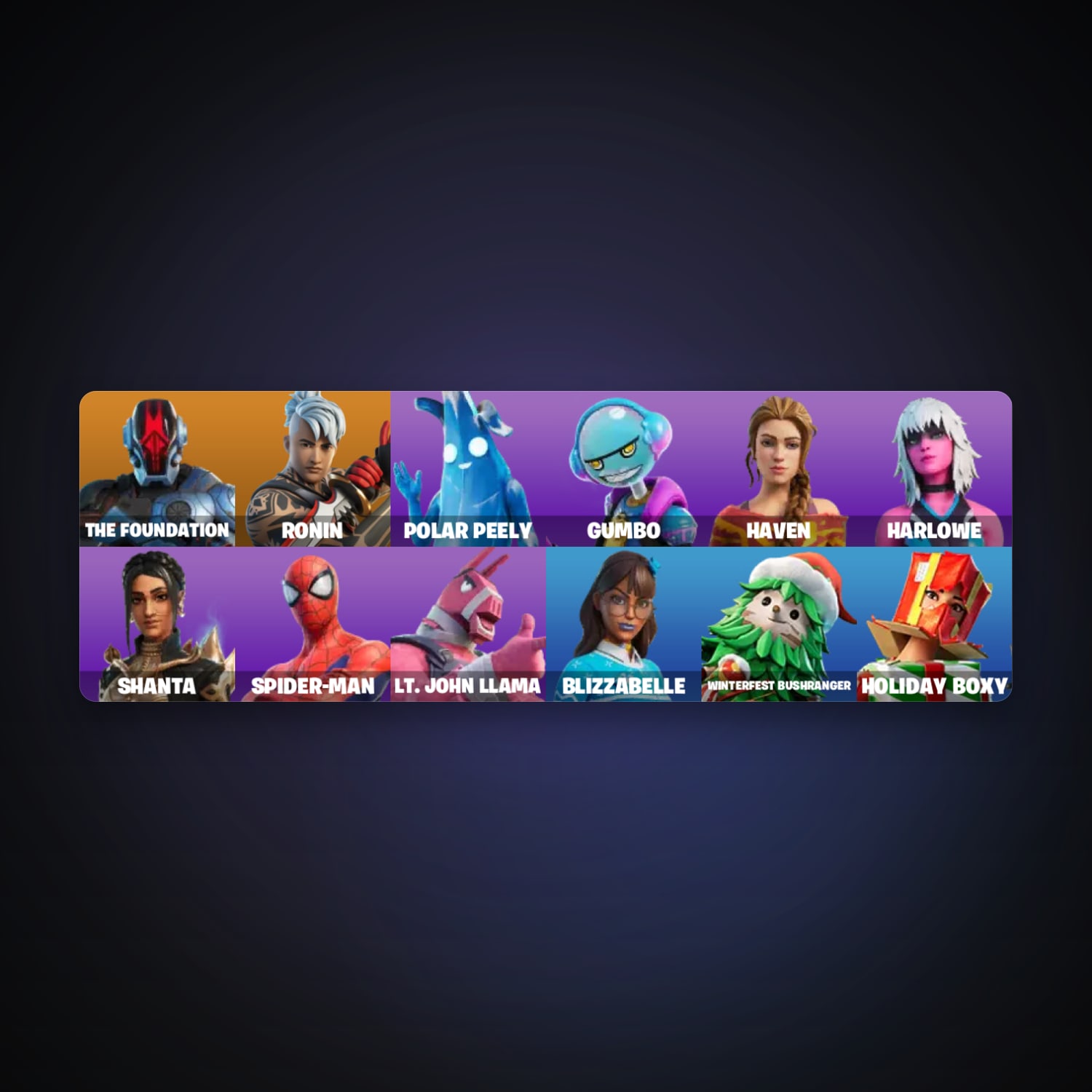 حساب فورتنايت The Foundation وRonin، لوكر 13 سكن، 350 فيبوكس، لفل 283، 13 فوز — HabibiAccounts