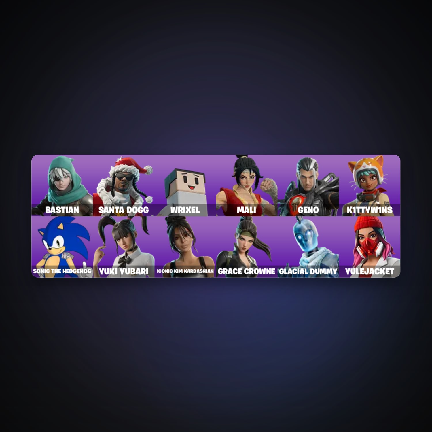 Fortnite account with Santa Dogg & Sonic the Hedgehog — 13 skins — 200 V-Bucks — lvl 461 — HabibiAccounts