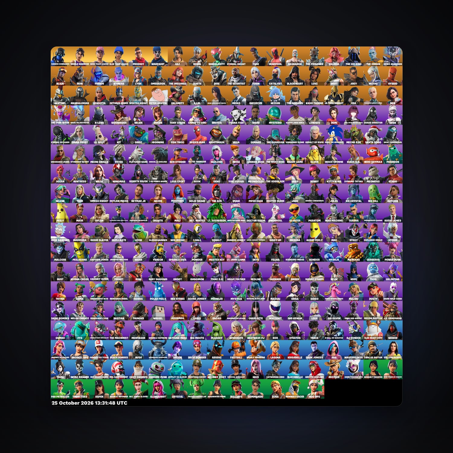 Fortnite account with Deadpool & Raz — 320 skins — 1.4K V-Bucks — lvl 3497 — HabibiAccounts