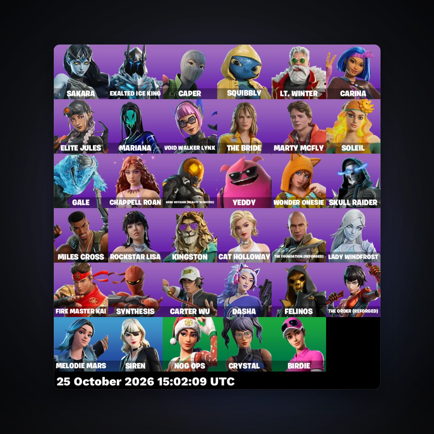 Fortnite account with Sakara & Exalted Ice King — 35 skins — 450 V-Bucks — lvl 1181 — HabibiAccounts