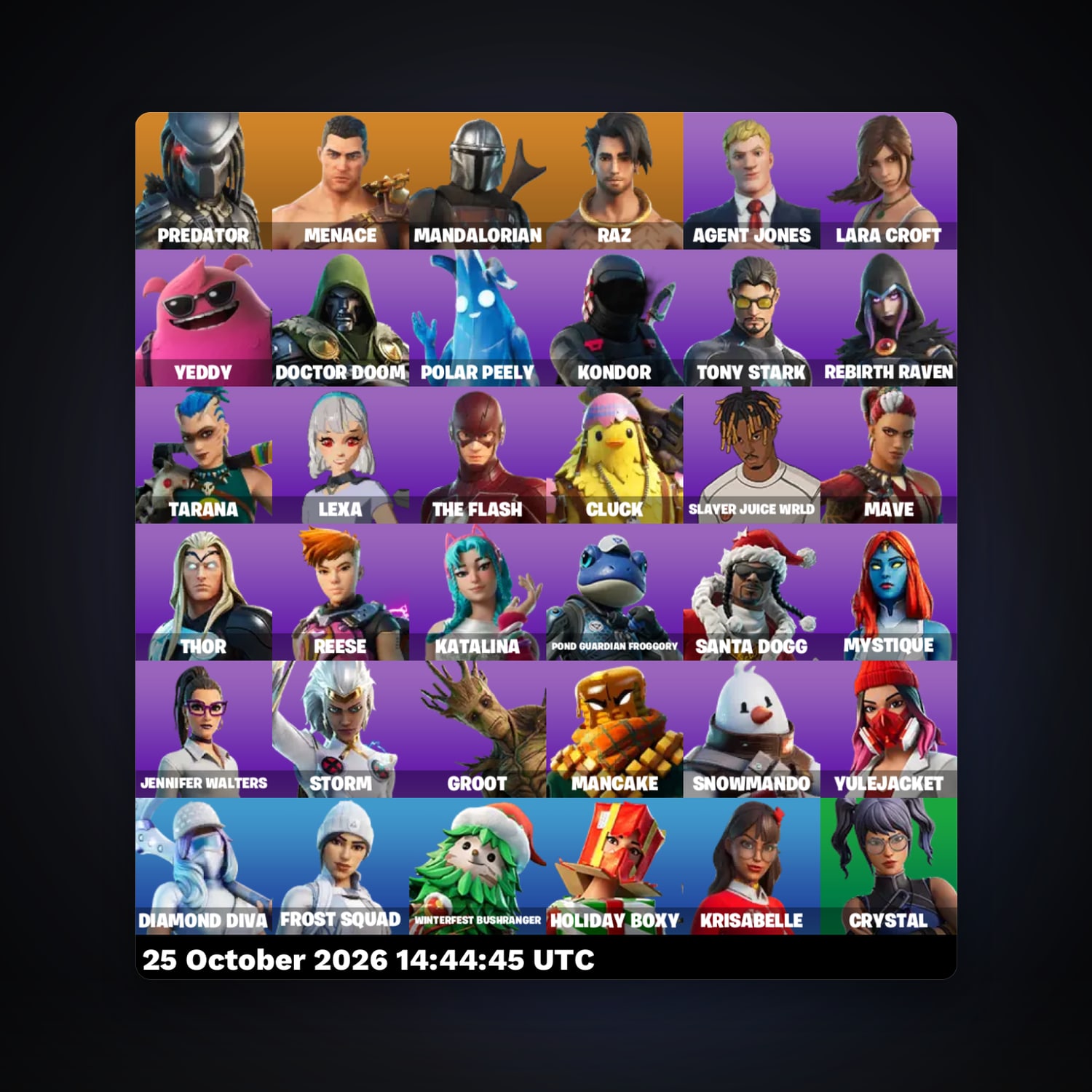 Fortnite account with Predator & Menace — 36 skins — lvl 1035 — HabibiAccounts