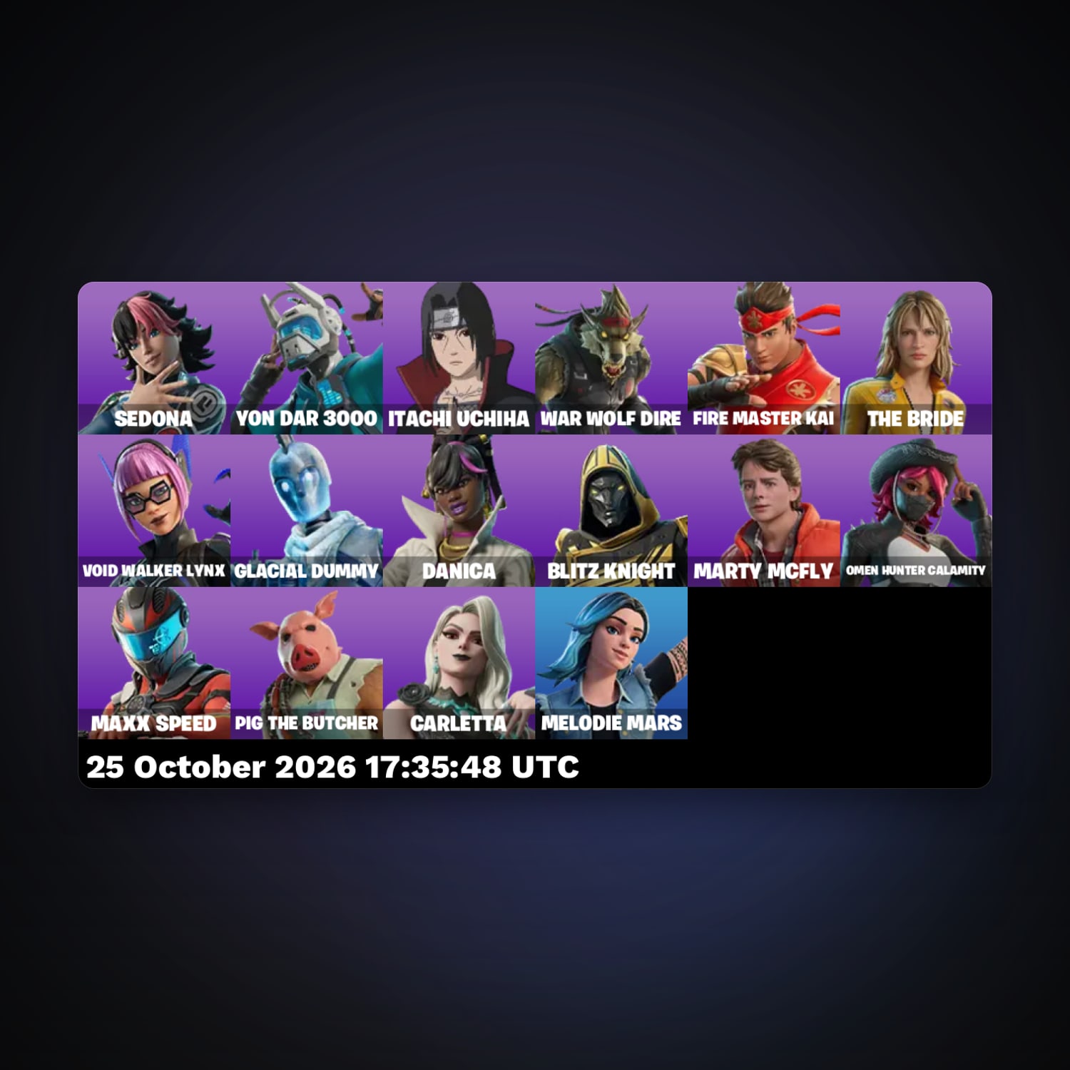Fortnite account with Sedona & Yon Dar 3000 — 16 skins — lvl 297 — HabibiAccounts