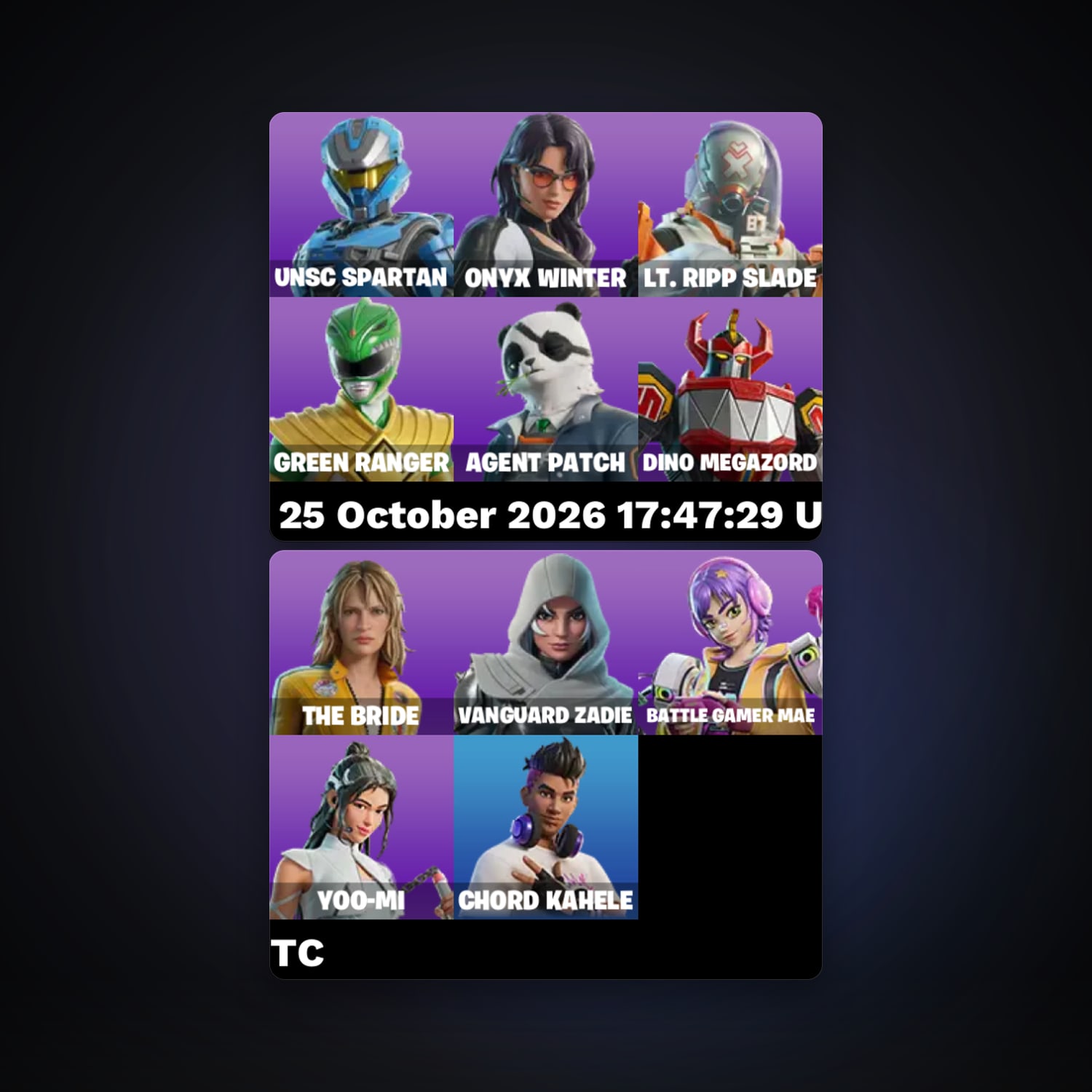 Fortnite account with UNSC Spartan & Onyx Winter — 11 skins — 100 V-Bucks — lvl 540 — HabibiAccounts