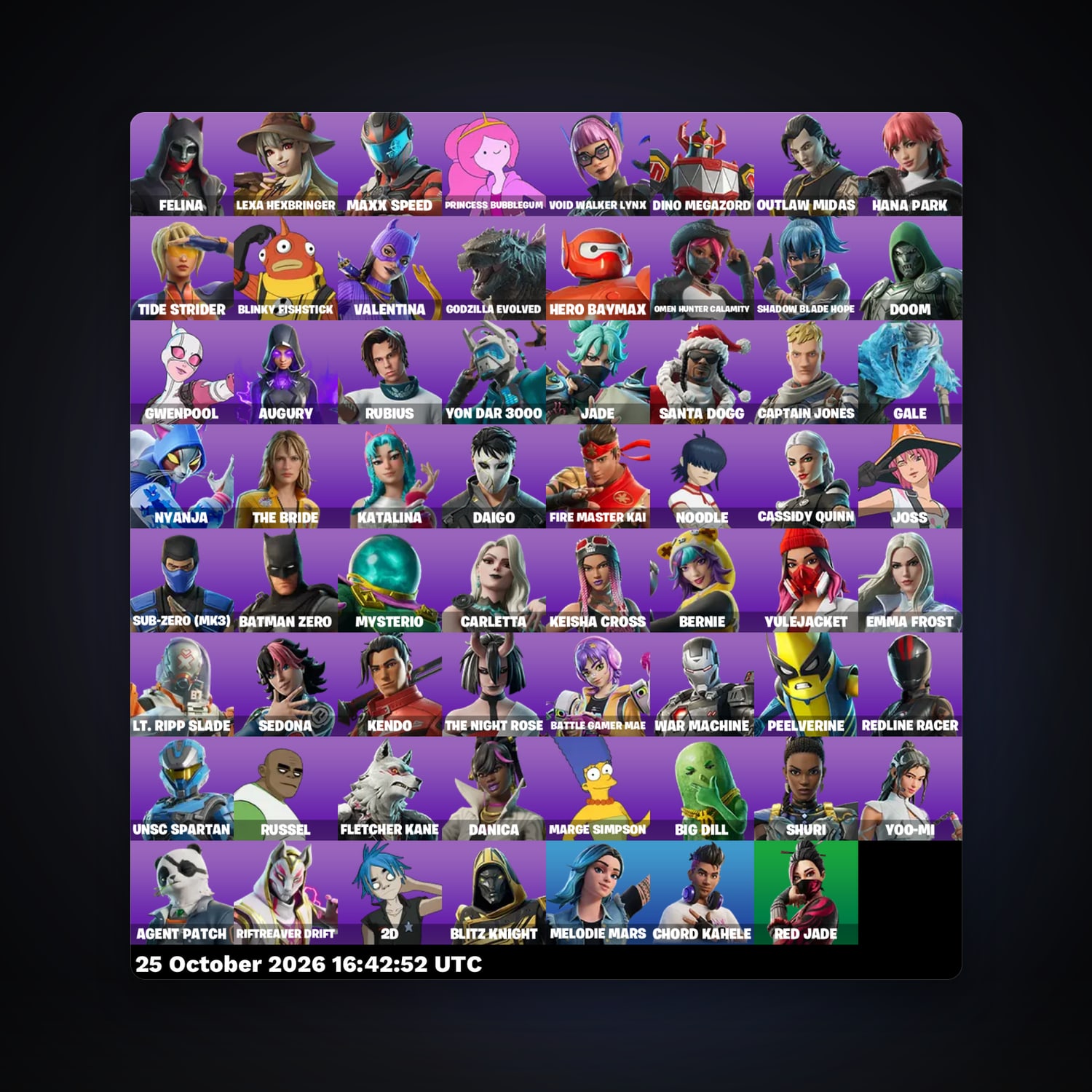 Fortnite account with Felina & Lexa Hexbringer — 63 skins — 450 V-Bucks — lvl 599 — HabibiAccounts